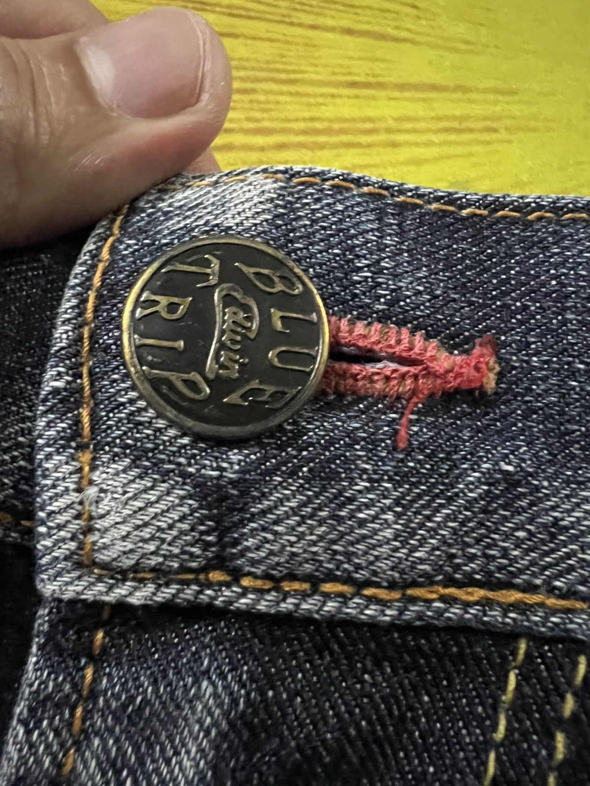 Edwin 💥Vintage Edwin Blue Trip Tokyo Japan Washed Jean Size US 31 - 11 Thumbnail