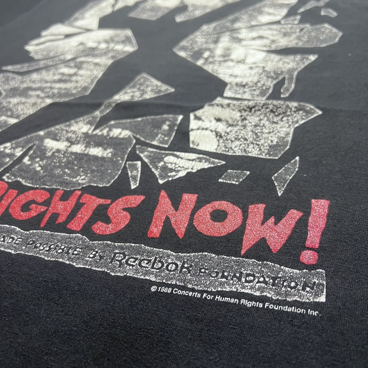 Vintage Vintage 80s Reebok Human Rights Tour Tee graphic streetwear Size US XL / EU 56 / 4 - 3 Thumbnail