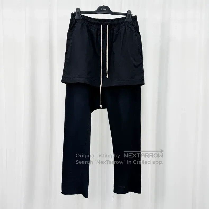 Rick Owens Rick Owens size s Dark shdw black double crotch culottes pa Size US 28 / EU 44 - 1 Thumbnail
