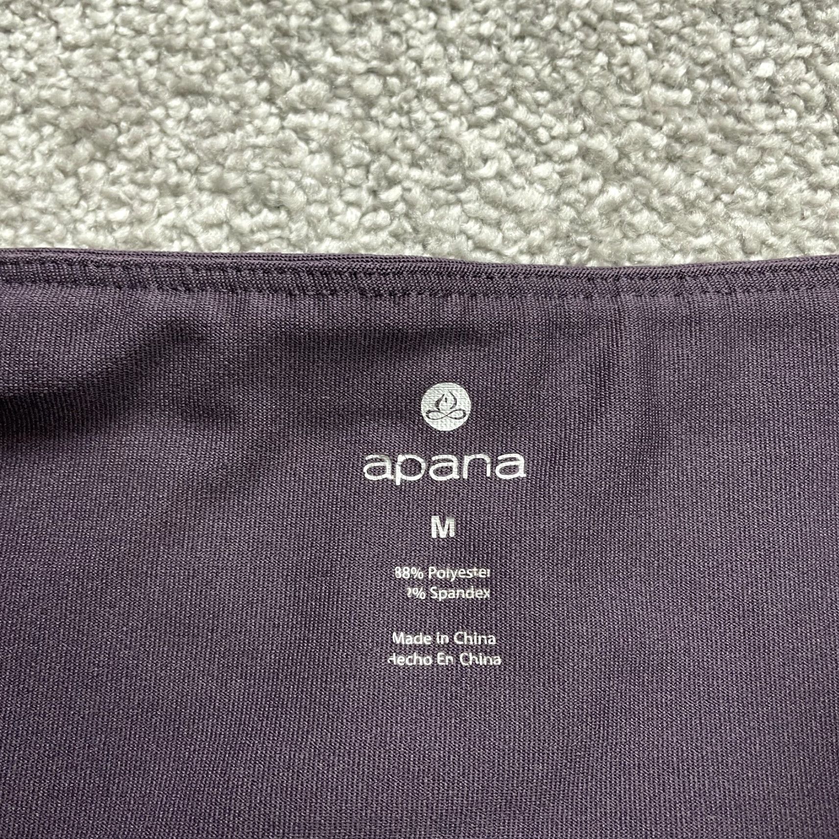 Vintage Apana Leggings Womens Medium 28x22 Purple Compression Active Running Gym Cropped Size 32" / US 10 / IT 46 - 4 Thumbnail