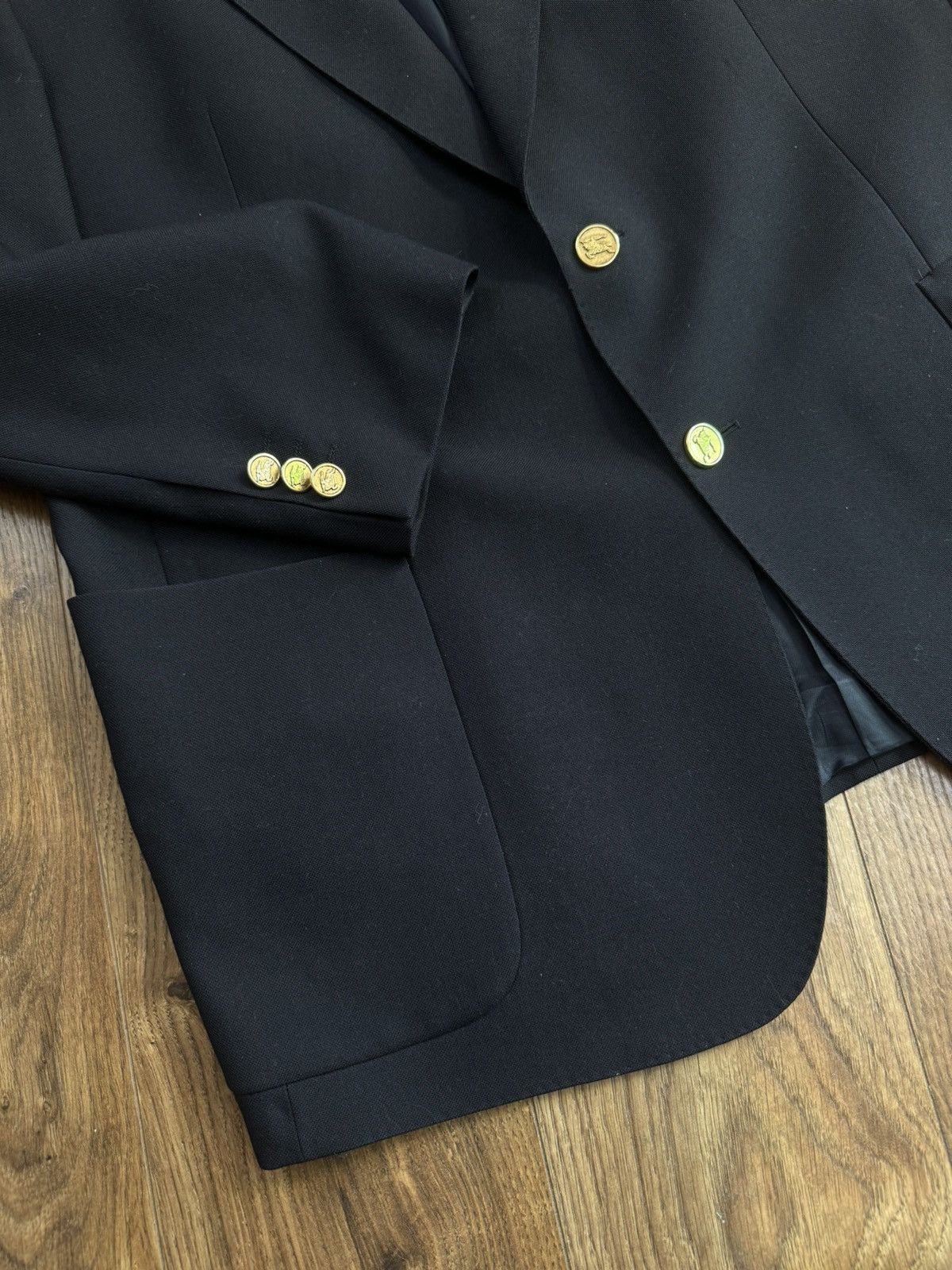 Burberry Vintage wool blazer Burberry original luxury item Size 46L - 2 Thumbnail