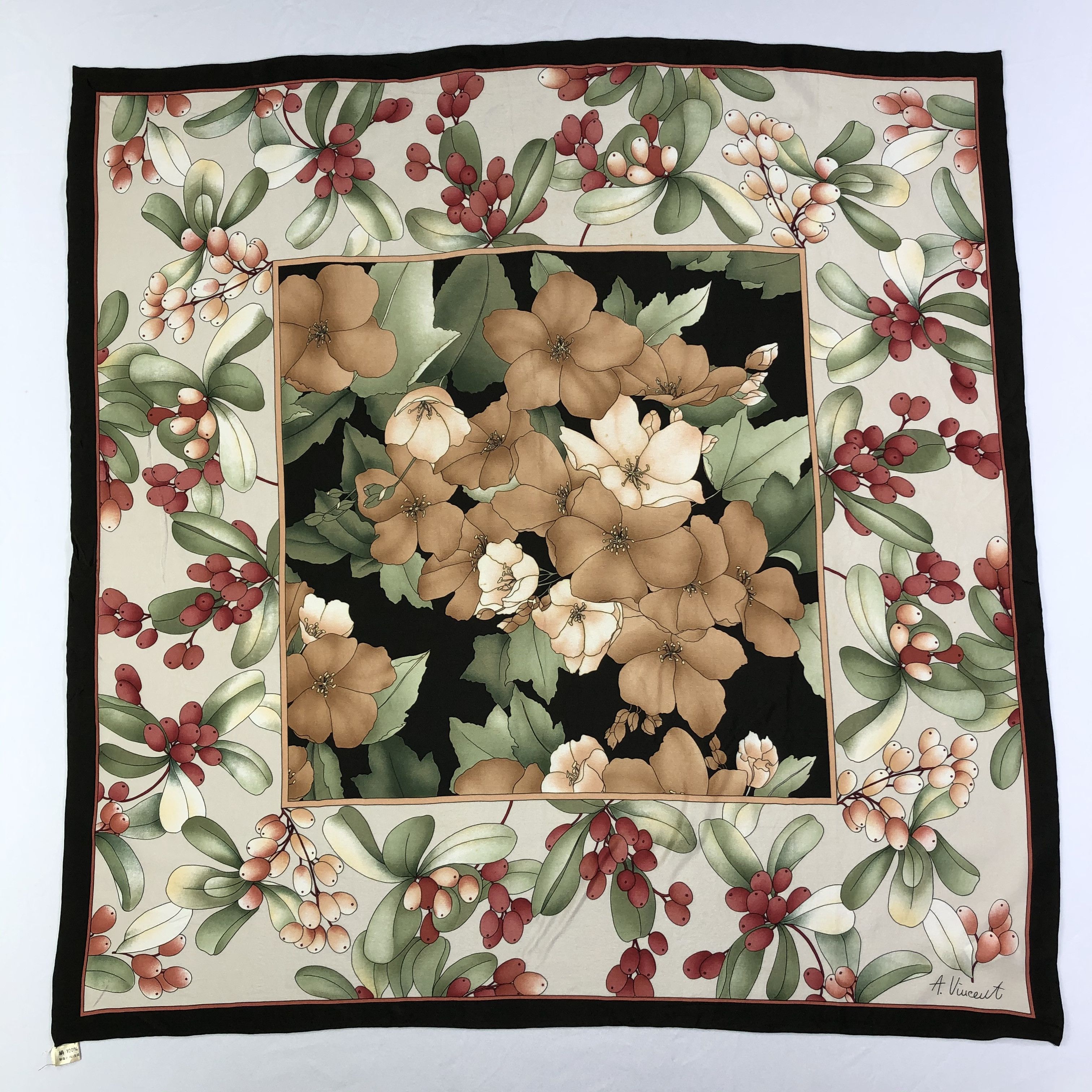 Vintage Vintage Silk Scarf Size ONE SIZE - 2 Thumbnail