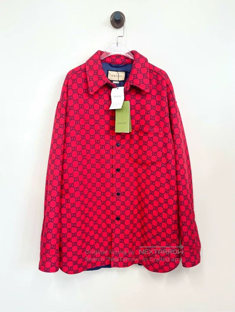 Gucci Gucci Red old flower GG full-print shirt-style cotton jack Size US S / EU 44-46 / 1 - 1 Thumbnail