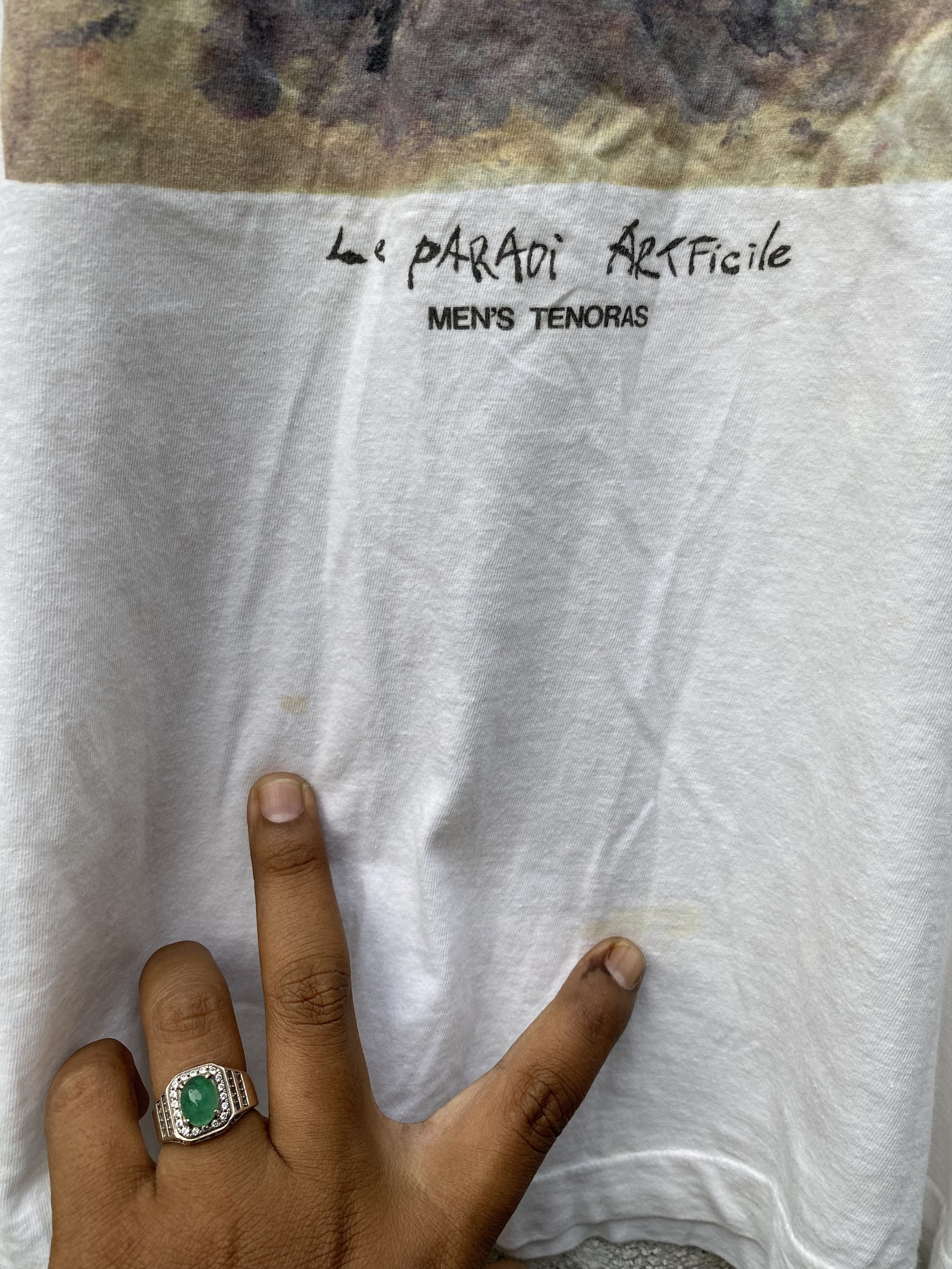 Vintage Vintage Mens Tenoras Le Parodi Artificile Paint Art Tshirt Size US L / EU 52-54 / 3 - 13 Thumbnail