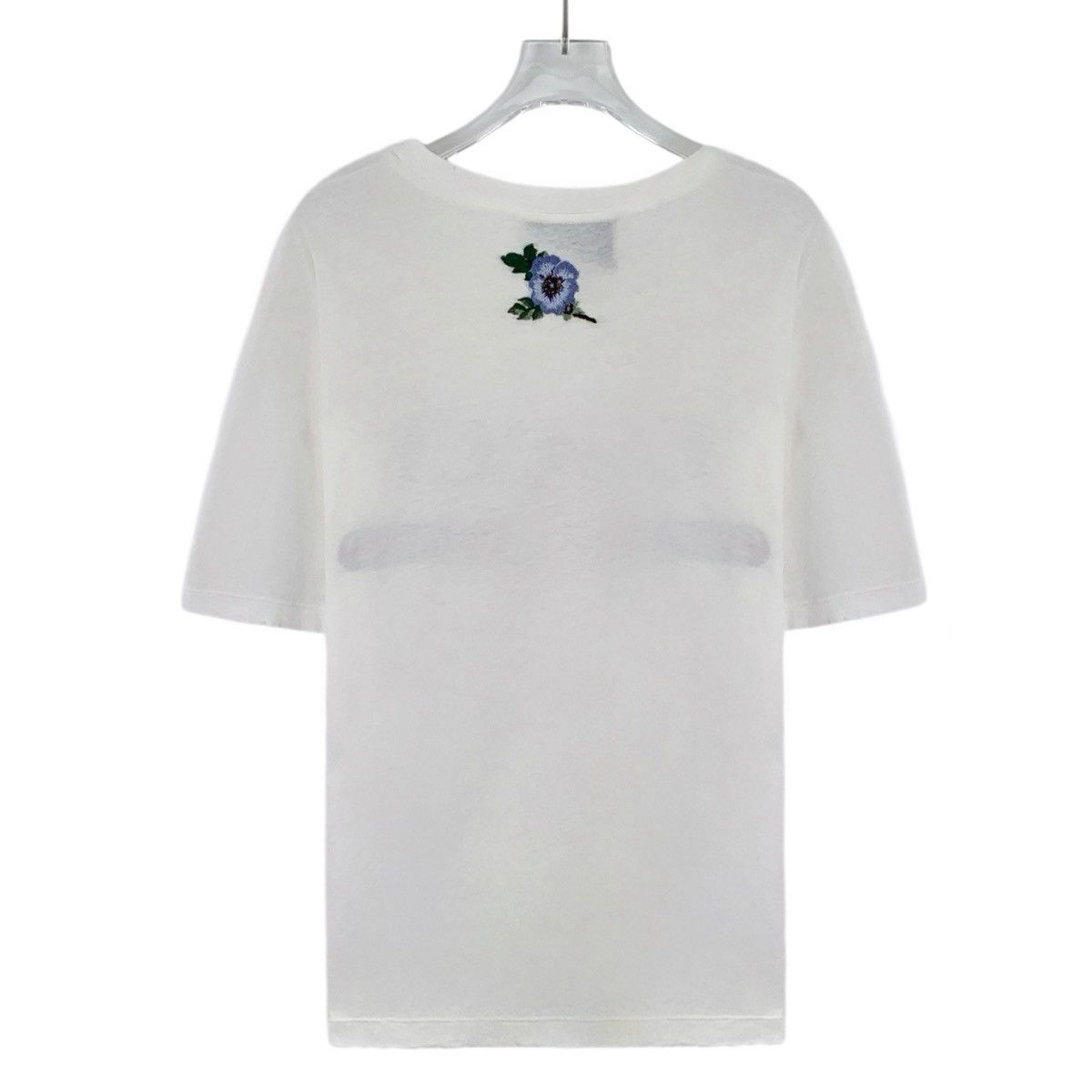 Gucci Gucci White Logo Print Cotton Crew Neck T-shirt K26WX Size US XS / EU 42 / 0 - 2 Thumbnail