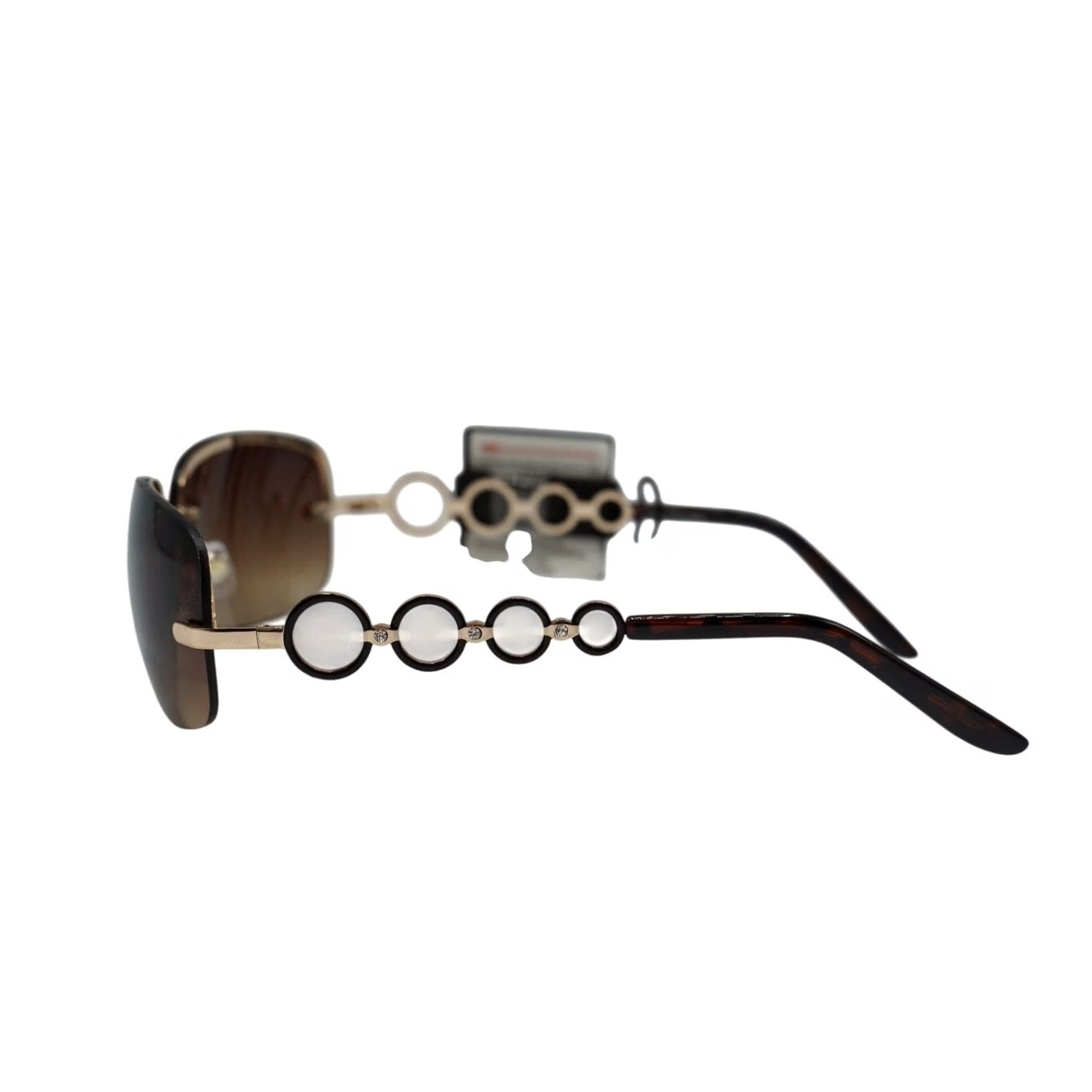Vintage Daisy Fuentes Sunglasses Gold Frame Brown Lens Women Size ONE SIZE - 2 Thumbnail