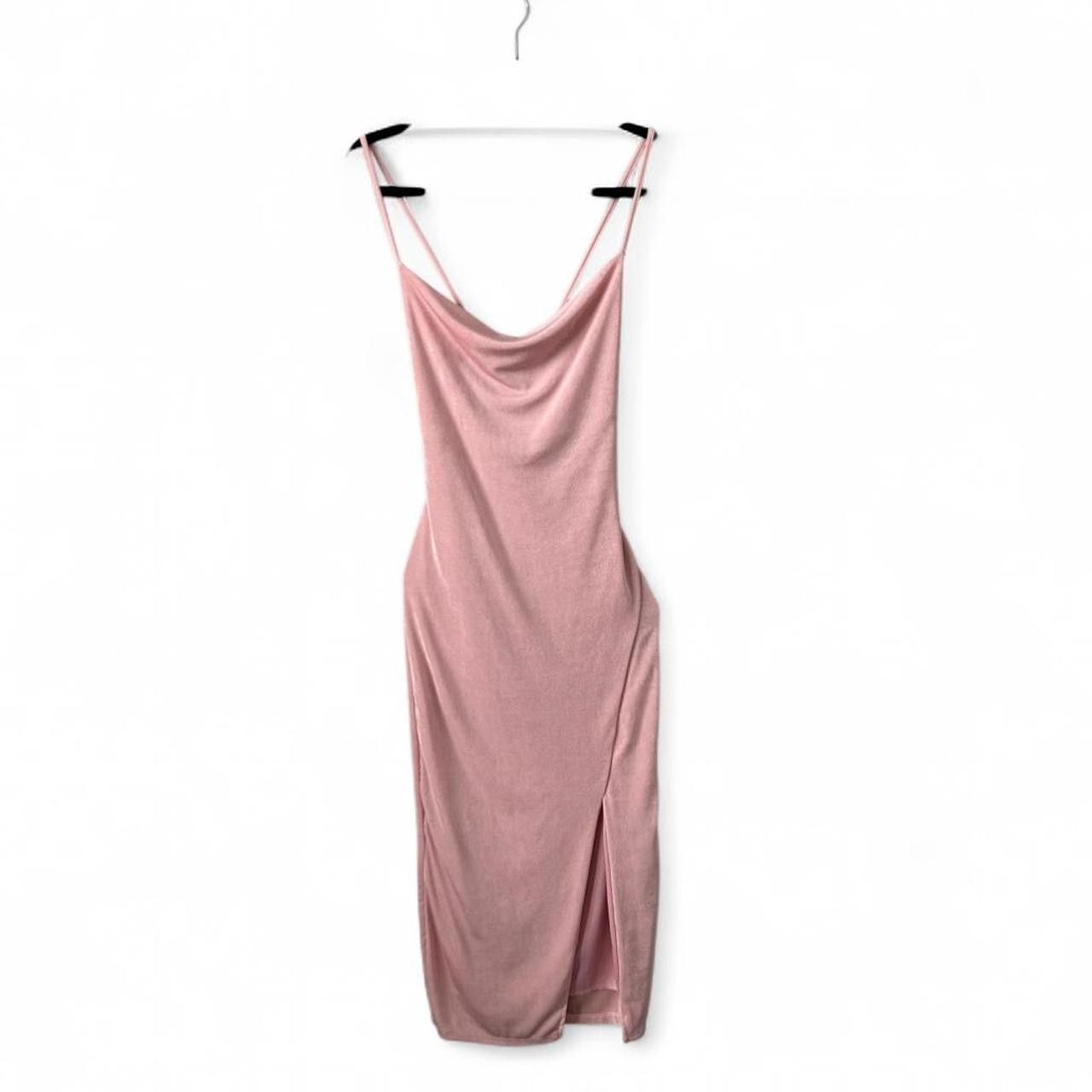 Other 21 Saints Pink Satin Slip Midi Dress Size S / US 4 / IT 40 - 1 Thumbnail