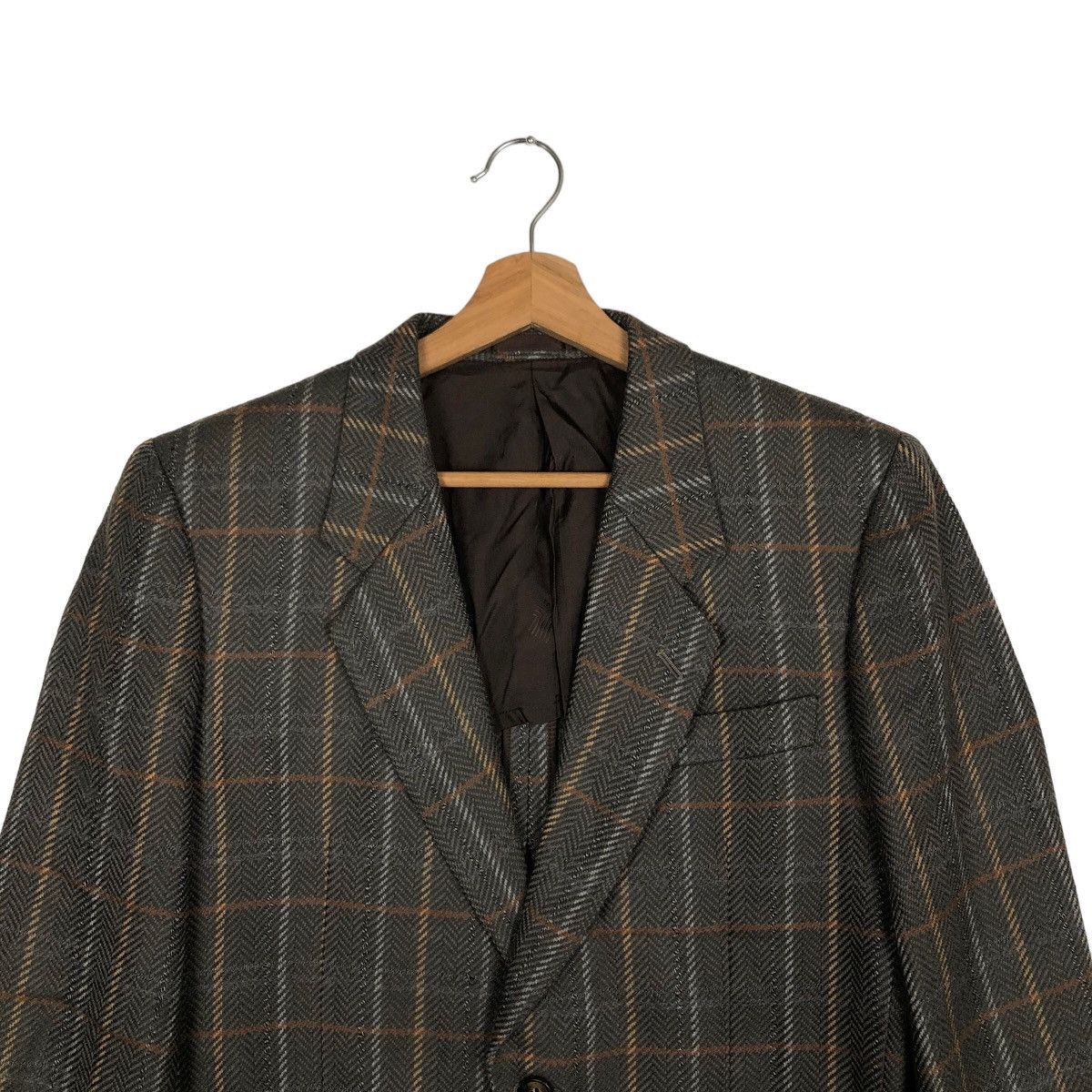 Japanese Brand VINTAGE DOUBLE BREAST COAT JACKET TARTAN DESIGN LANVIN PARIS Size US M / EU 48-50 / 2 - 2 Thumbnail