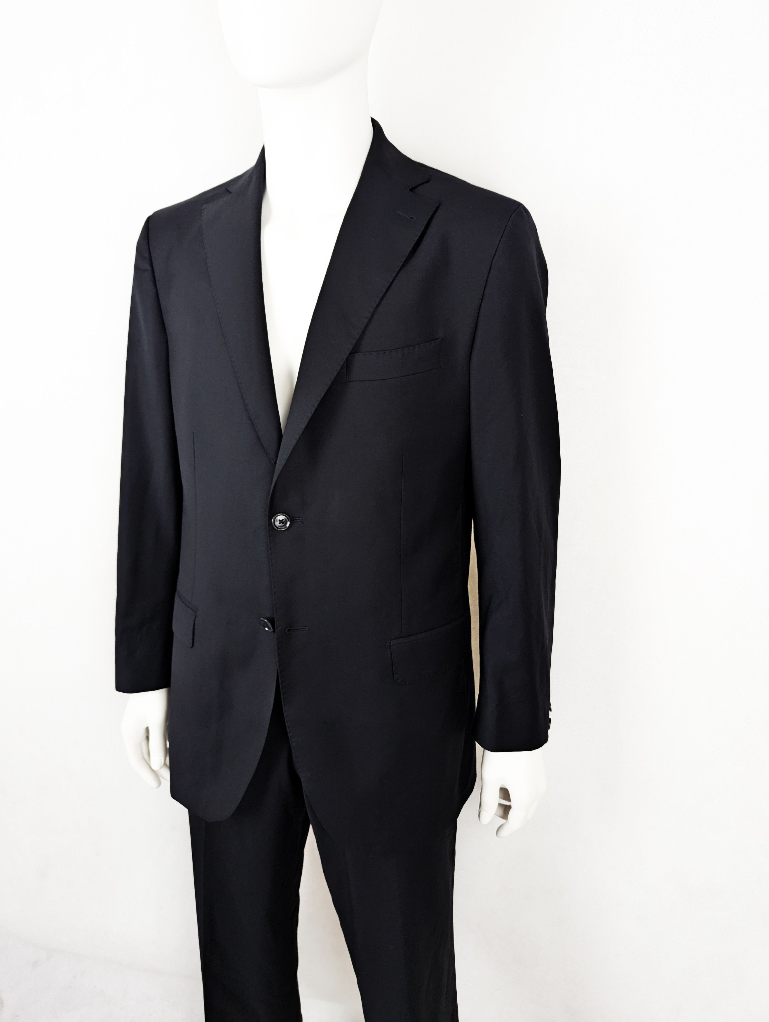 Loro Piana Loro Piana black suit Size 52R - 3 Thumbnail