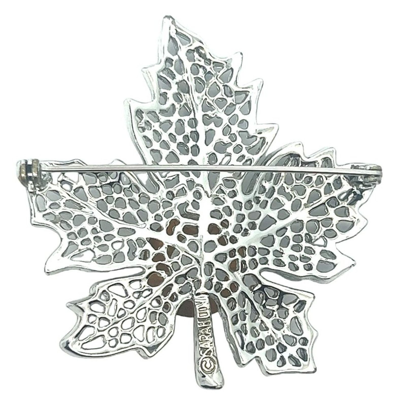 & Other Stories Vintage Sarah Coventry - Summer Frost Rhinestone Leaf Brooch Size ONE SIZE - 2 Thumbnail