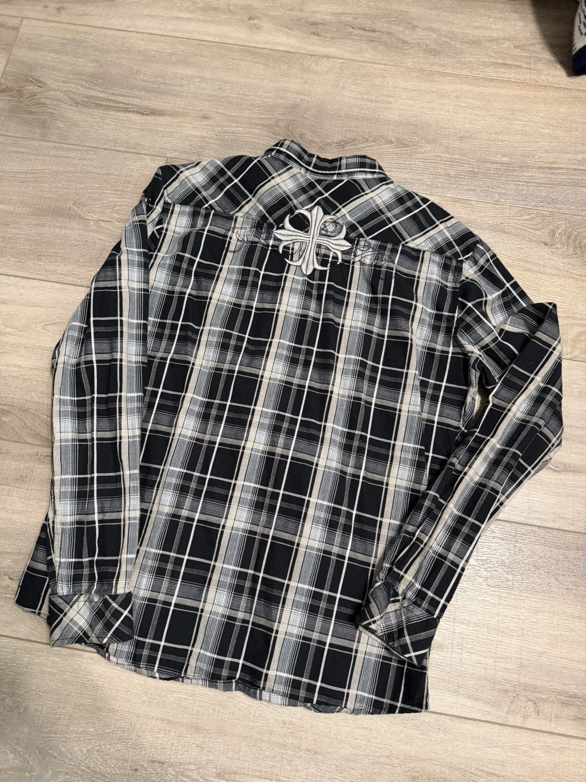 Vintage Vintage Chrome Hearts Inspired Flannel Size US L / EU 52-54 / 3 - 3 Thumbnail