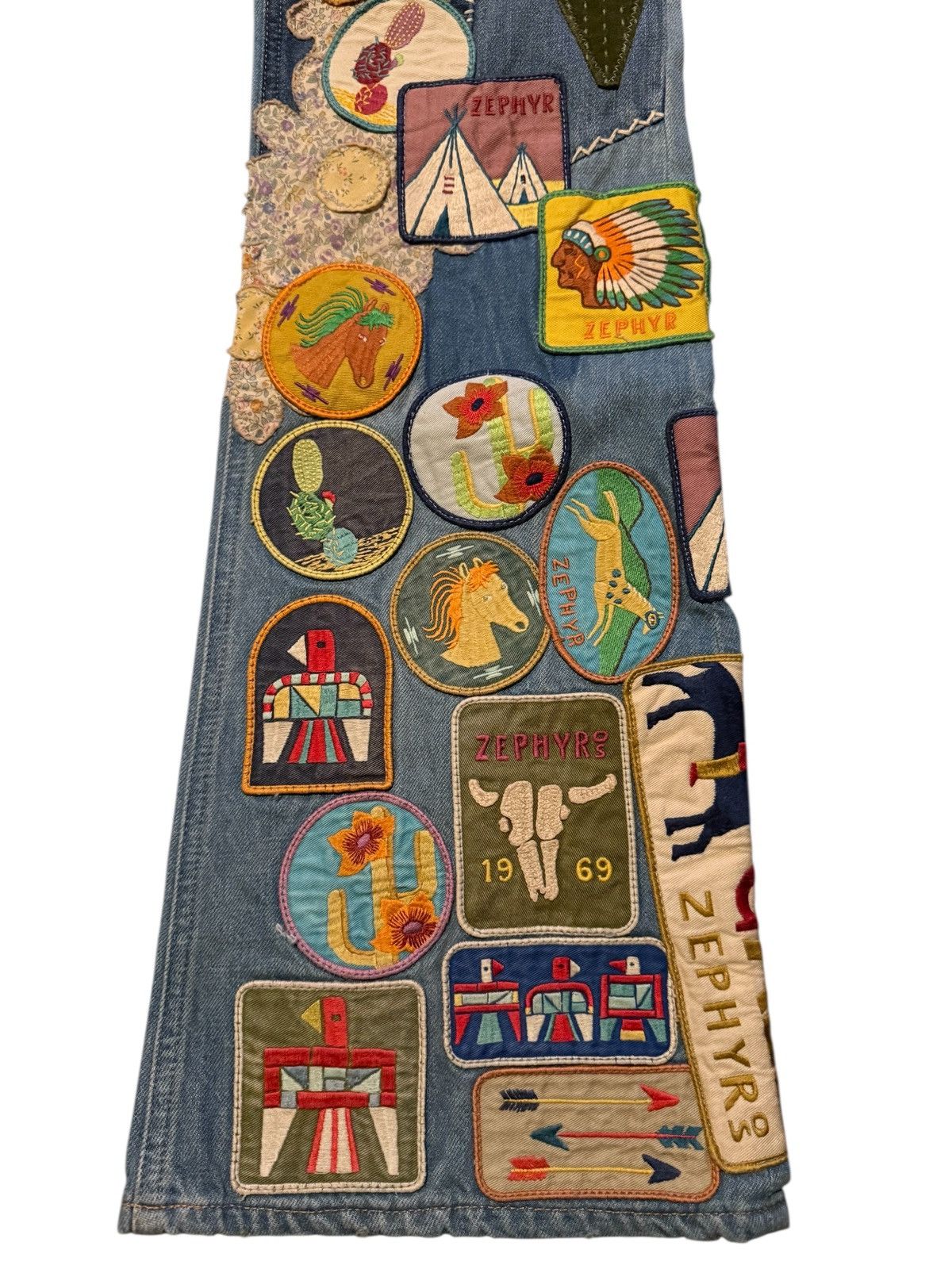 Kapital Kountry Kapital Denim 5P Rat Flare Jeans (Beautiful World Remake) Size US 32 / EU 48 - 8 Thumbnail
