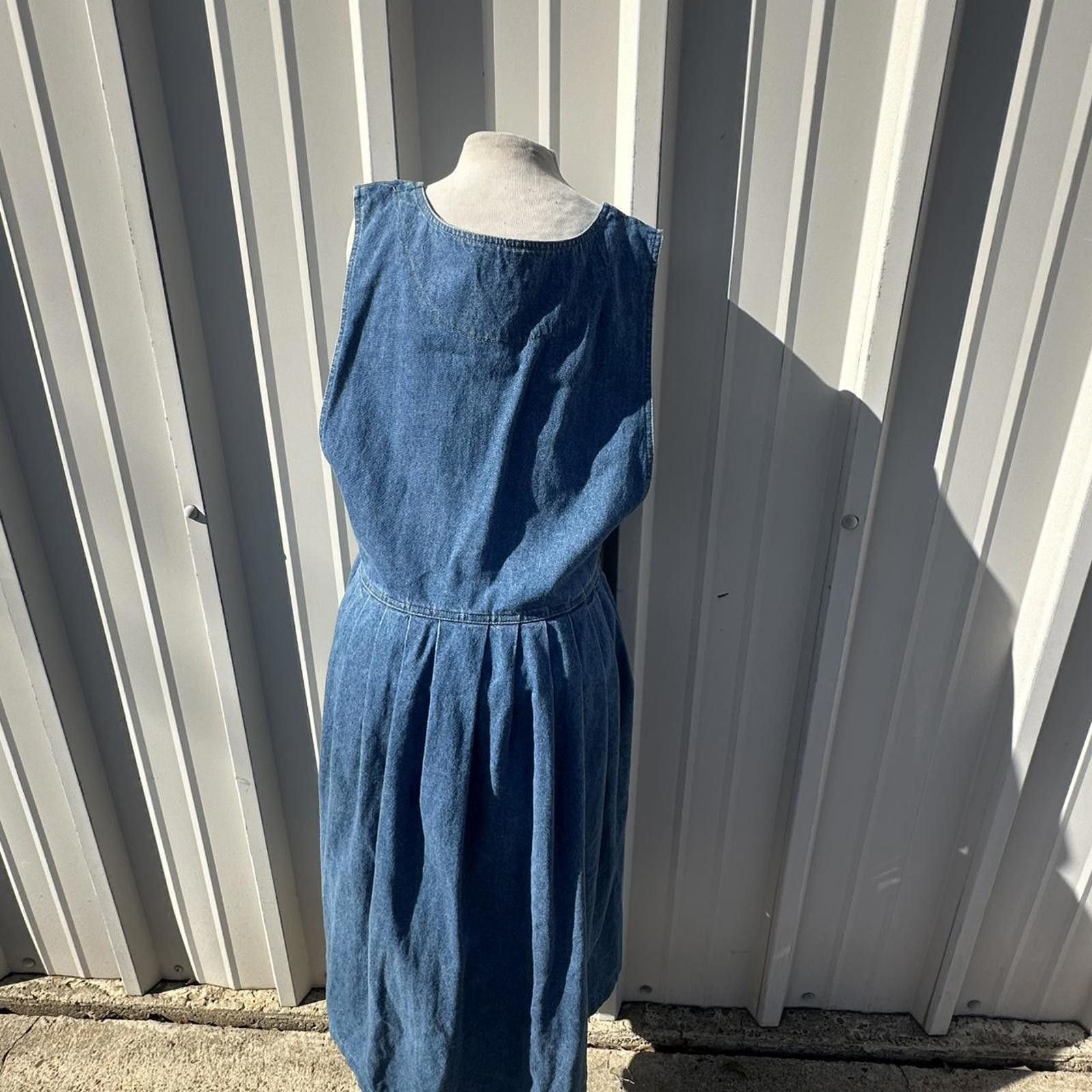 Other Allen Solly Vintage Denim Size large Blue Pinafore Jumper Size L / US 10 / IT 46 - 3 Thumbnail