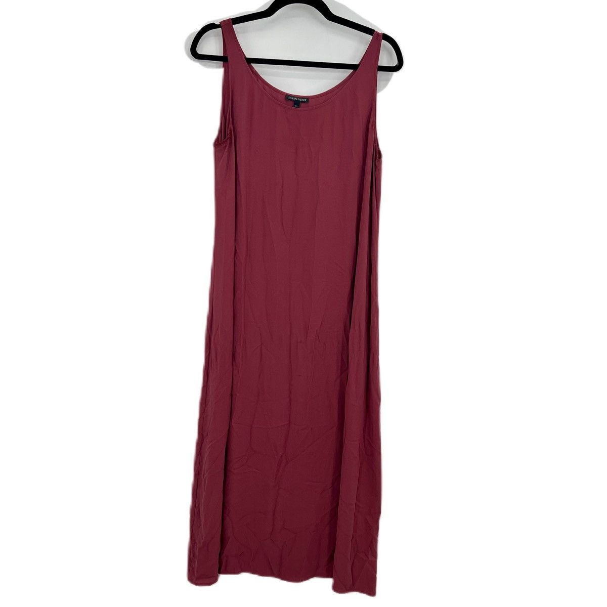 Eileen Fisher Eileen Fisher 100% Silk Sleeveless Tank Midi Dress Plum M Size M / US 6-8 / IT 42-44 - 1 Thumbnail