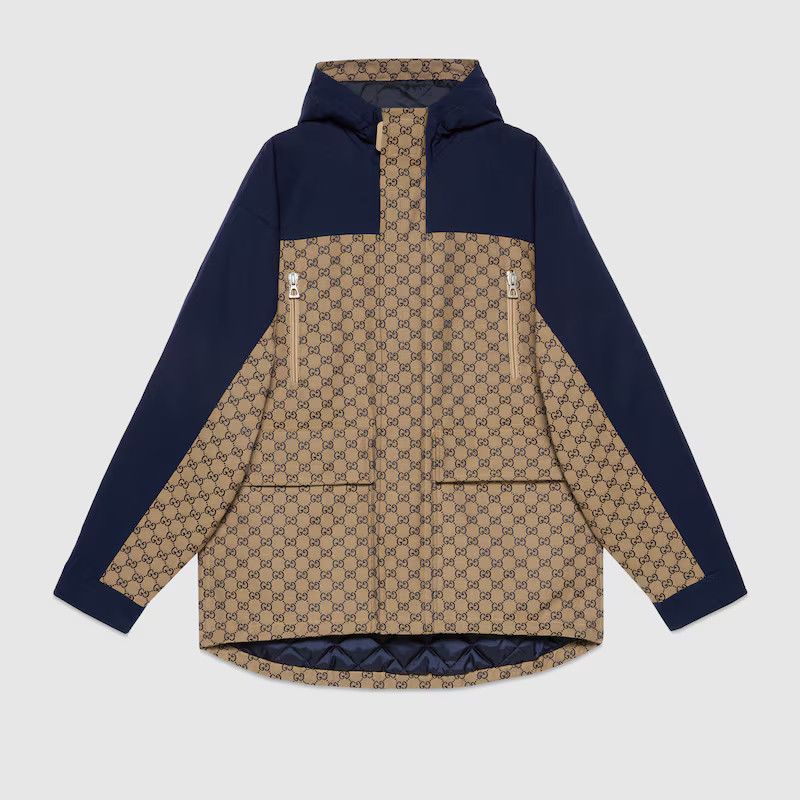 Gucci o1s1wg110125 GG Canvas Jacket in Beige/Blue Size US L / EU 52-54 / 3 - 1 Thumbnail