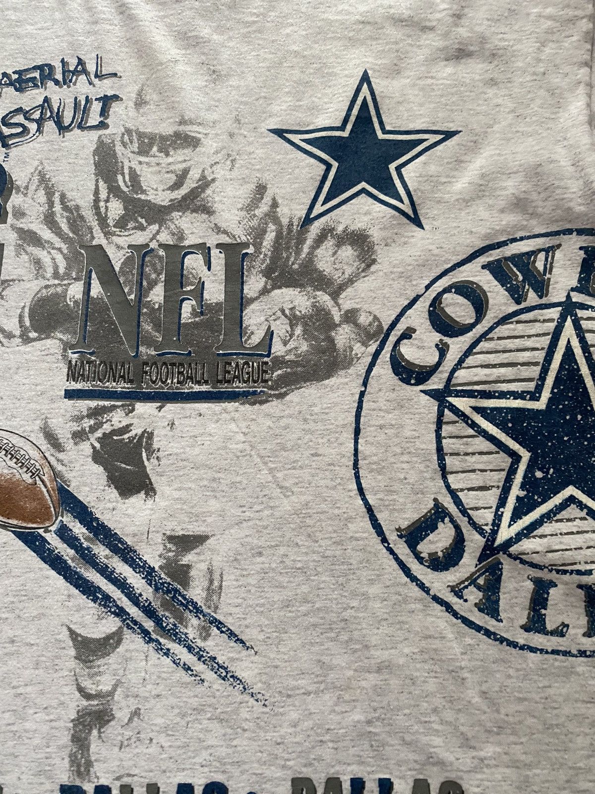 NFL Vintage 90s Dallas Cowboys All Over Print 1991 Football y2k Size US XL / EU 56 / 4 - 4 Thumbnail