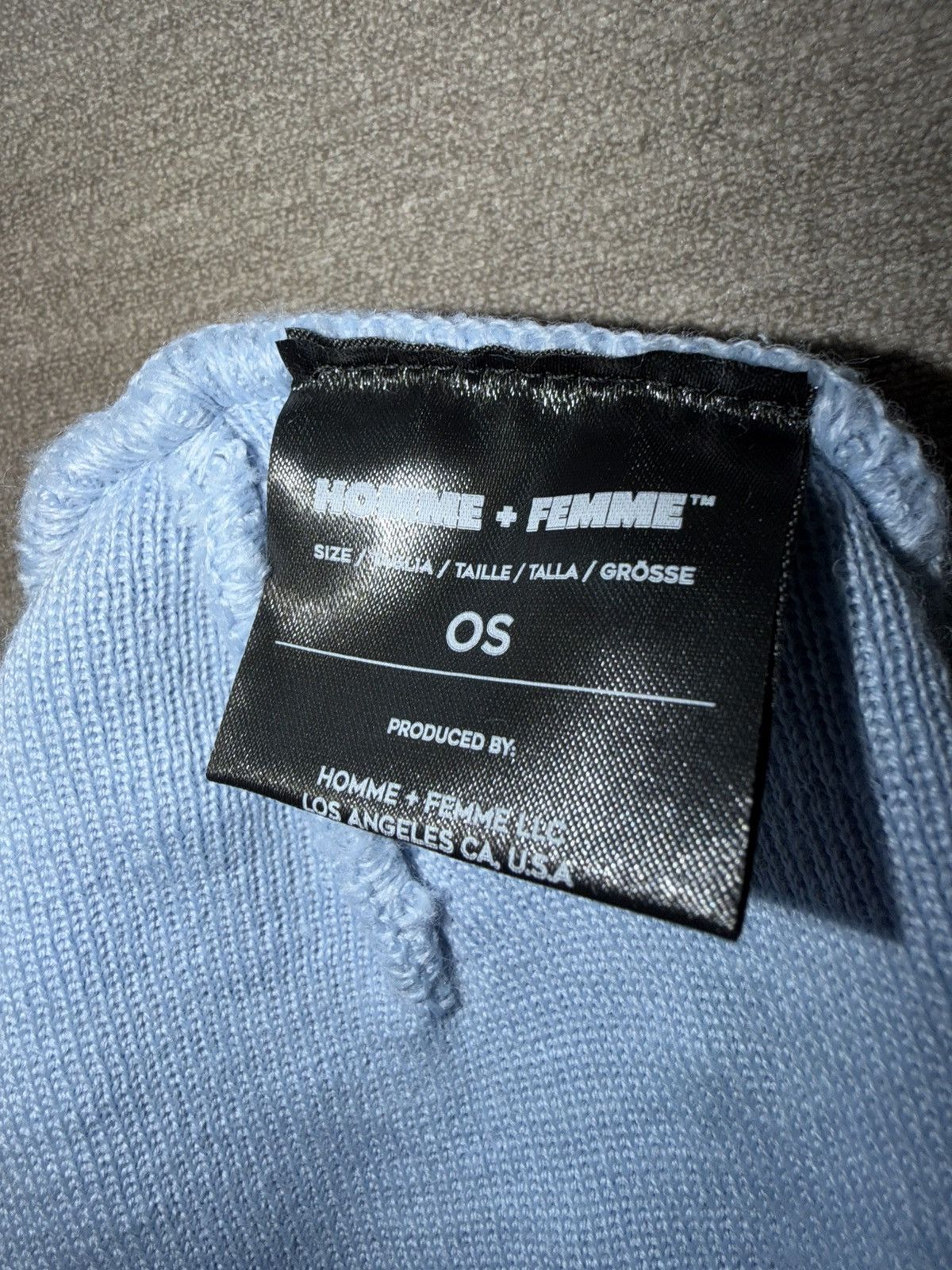 Homme + Femme La Homme Femme Baby Blue Pearl Beanie Size ONE SIZE - 4 Thumbnail