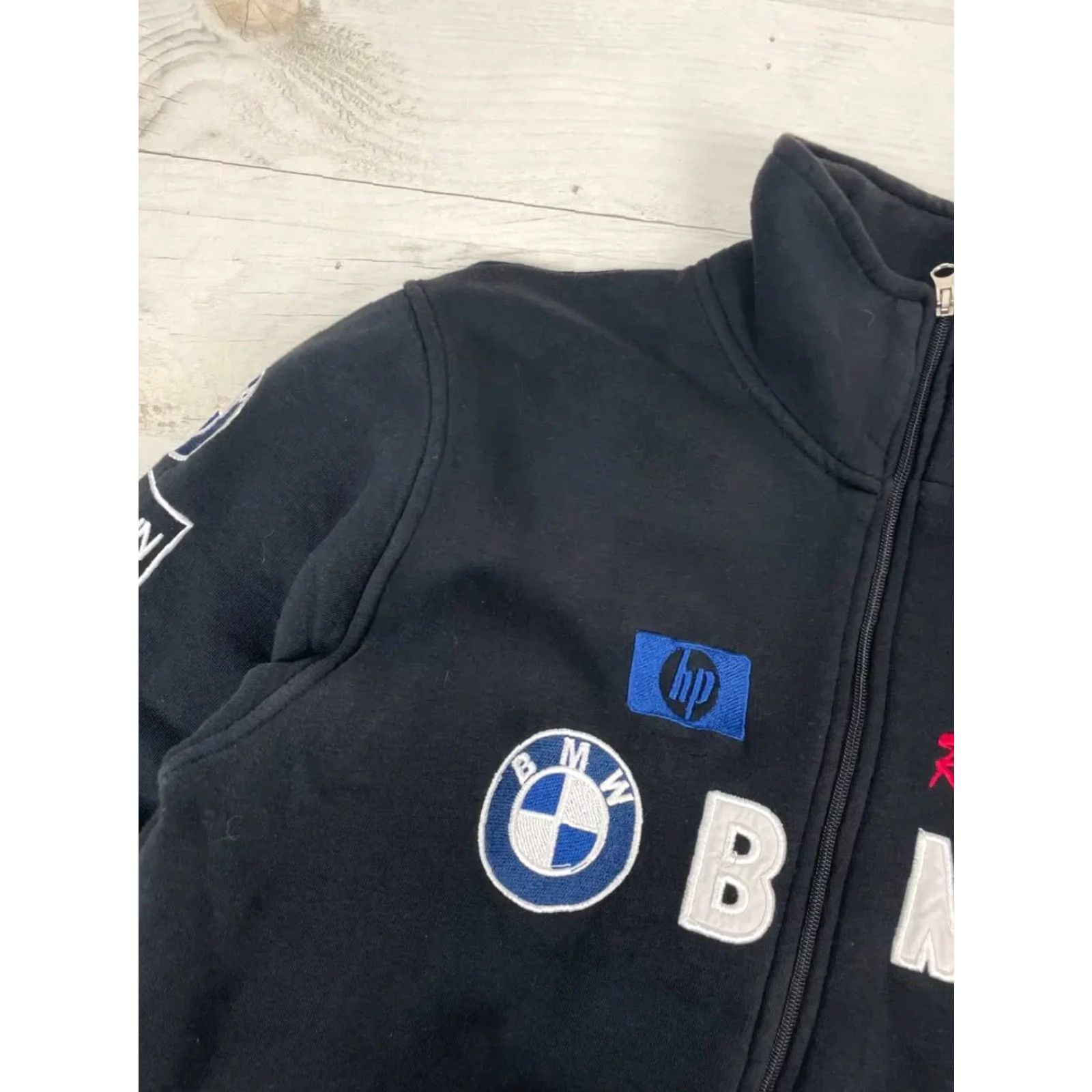 BMW VINTAGE BMW Racing Team Full Zip Sweatshirt Men L Black Logo Sweatshirt Size US L / EU 52-54 / 3 - 6 Thumbnail