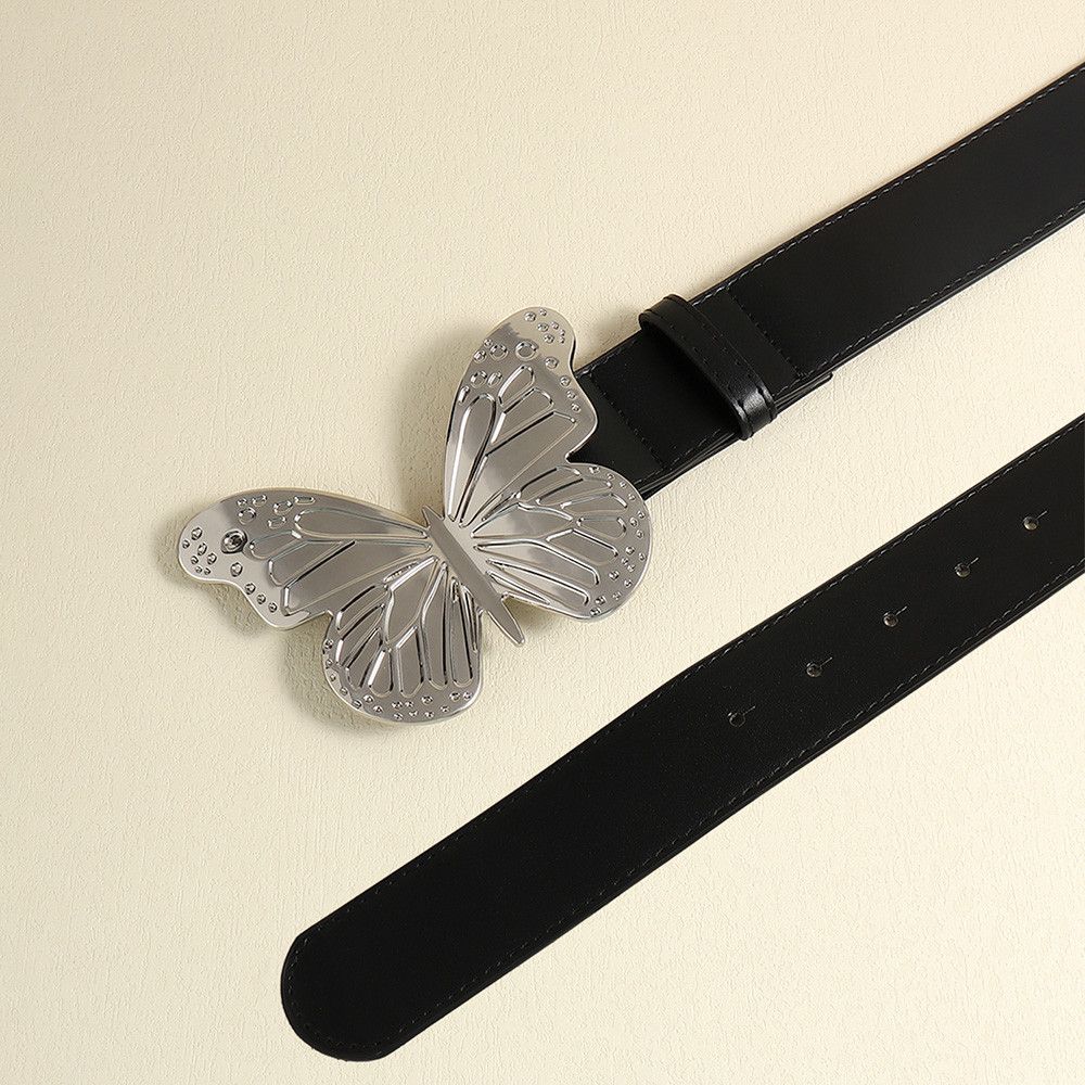 Other Streetwear Butterfly Pu Leather Ferroalloy Belt Size ONE SIZE - 1 Thumbnail