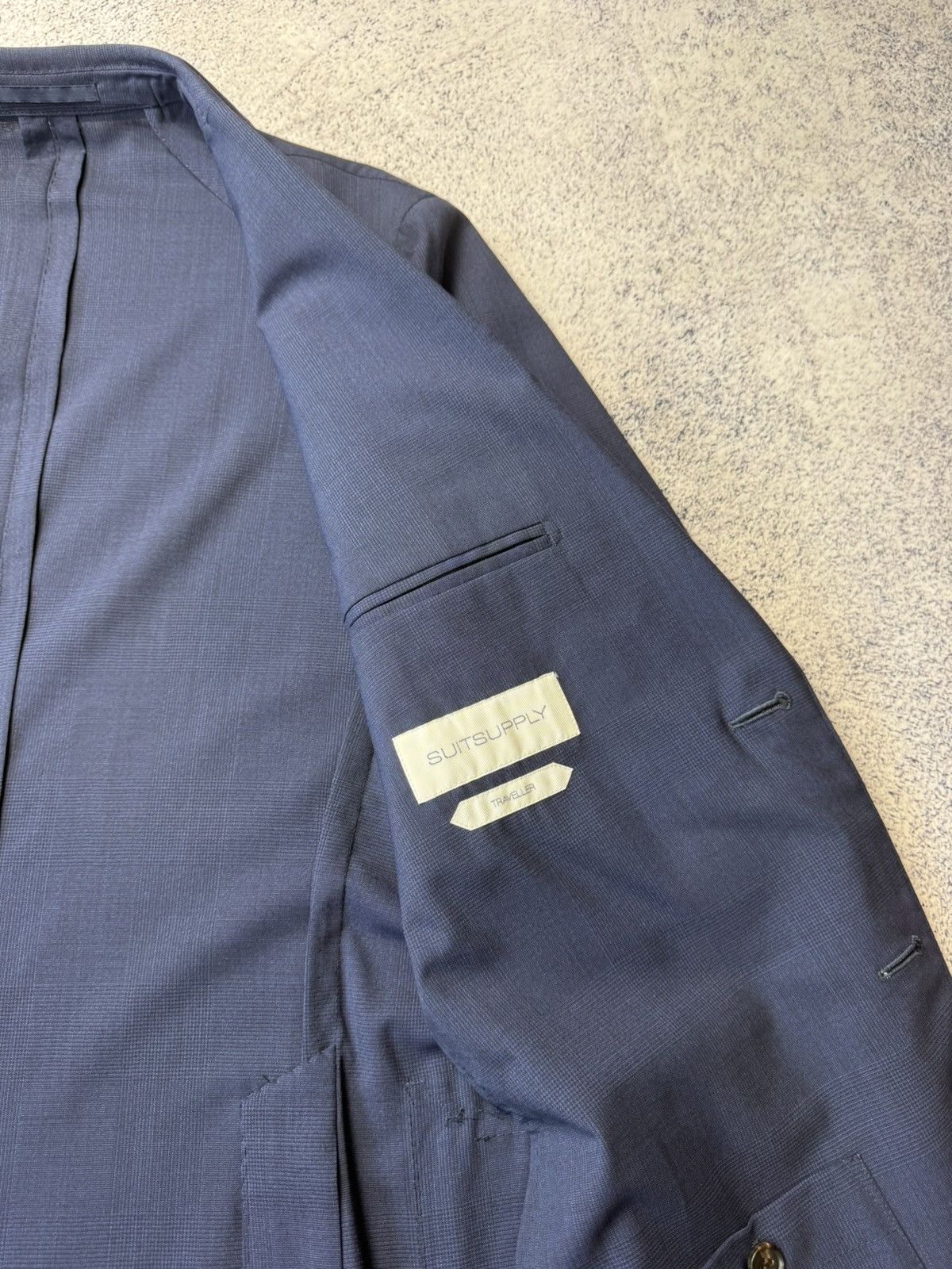 Suitsupply Mens Suitsupply Havana Patch UL Blue Wool Suit Size 46R - 8 Thumbnail