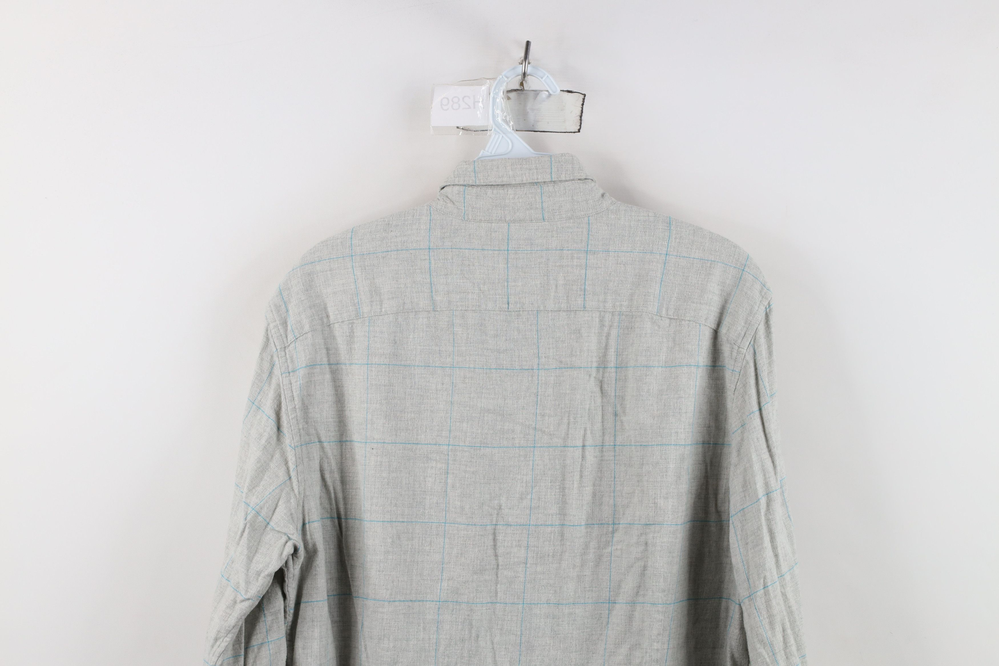 Bonobos Bonobos Slim Fit Flannel Collared Button Shirt Gray Plaid Size US M / EU 48-50 / 2 - 10 Thumbnail