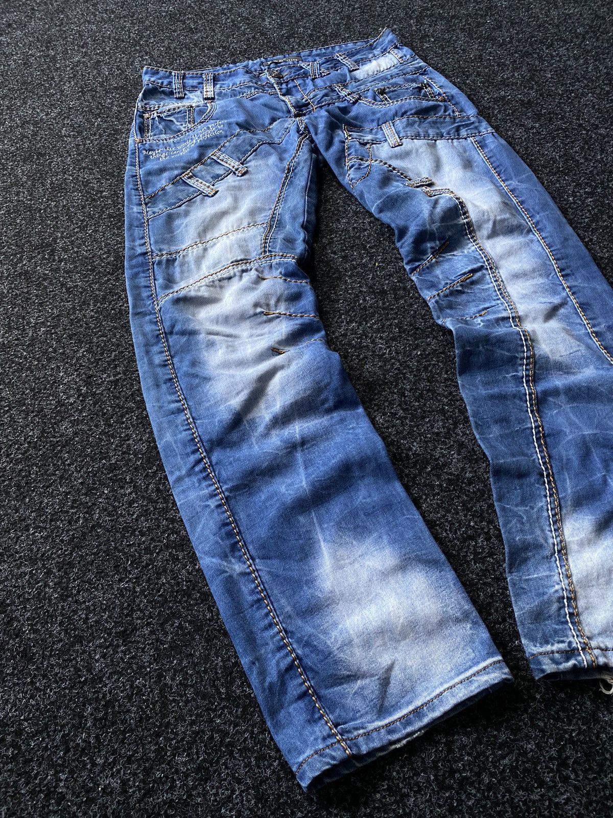 Japanese Brand × Rock Revival Y2K Kosmo Lupo Denim Jeans Blue Multipockets Rare Size 34 Size US 34 / EU 50 - 2 Thumbnail