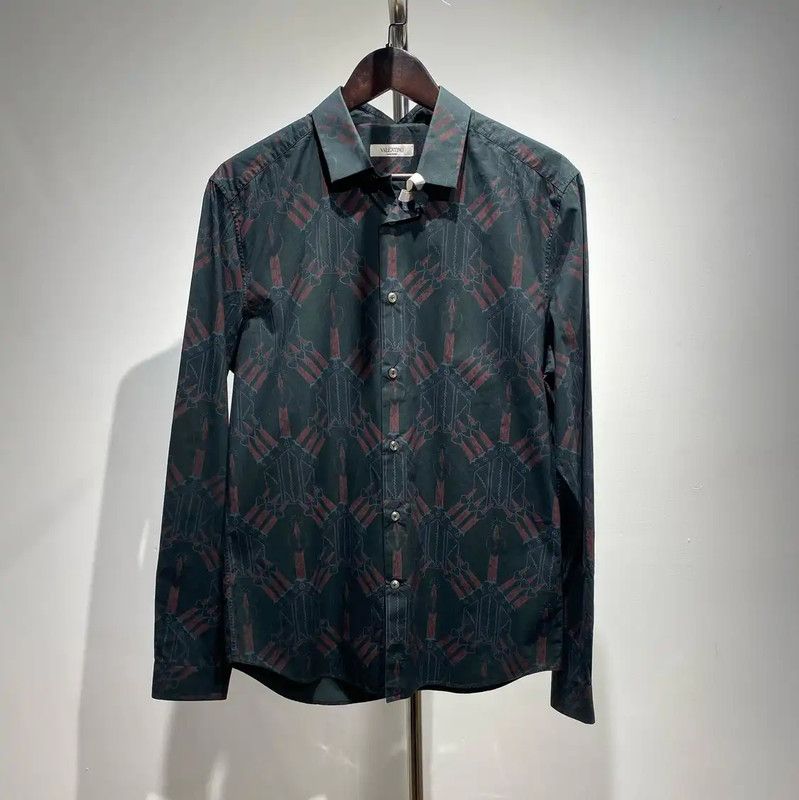 Valentino Valentino Gray Long Sleeve Men’s Shirt 0089 Size US L / EU 52-54 / 3 - 1 Thumbnail