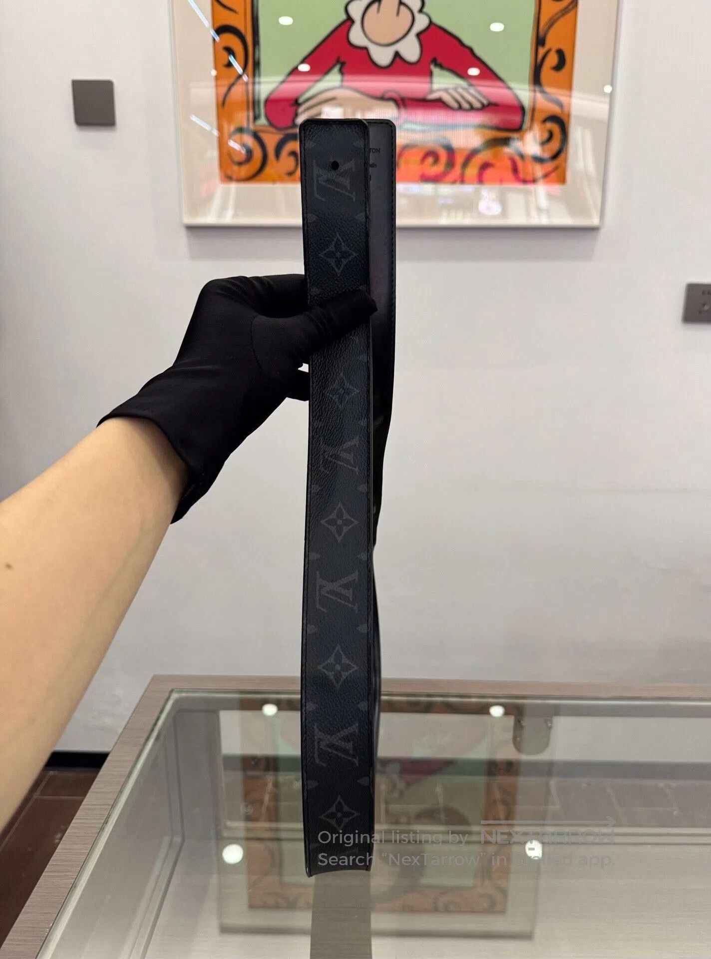 Louis Vuitton Louis Vuitton Initiales Black Gray Belt. Size ONE SIZE - 3 Thumbnail