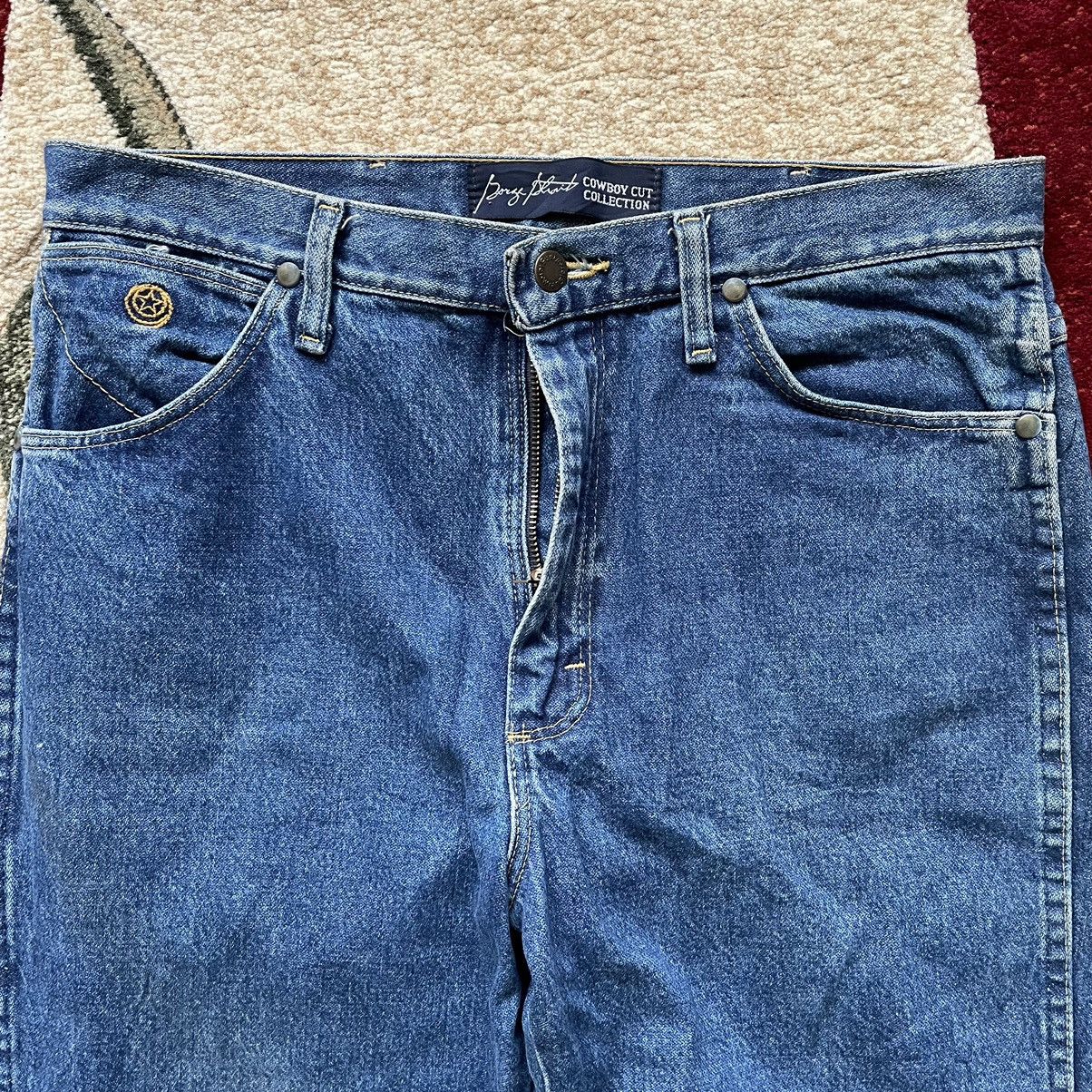 Jean × Vintage × Wrangler Wrangler George Strait Cowboy Cut Collection Blue Jeans Size US 33 - 4 Thumbnail
