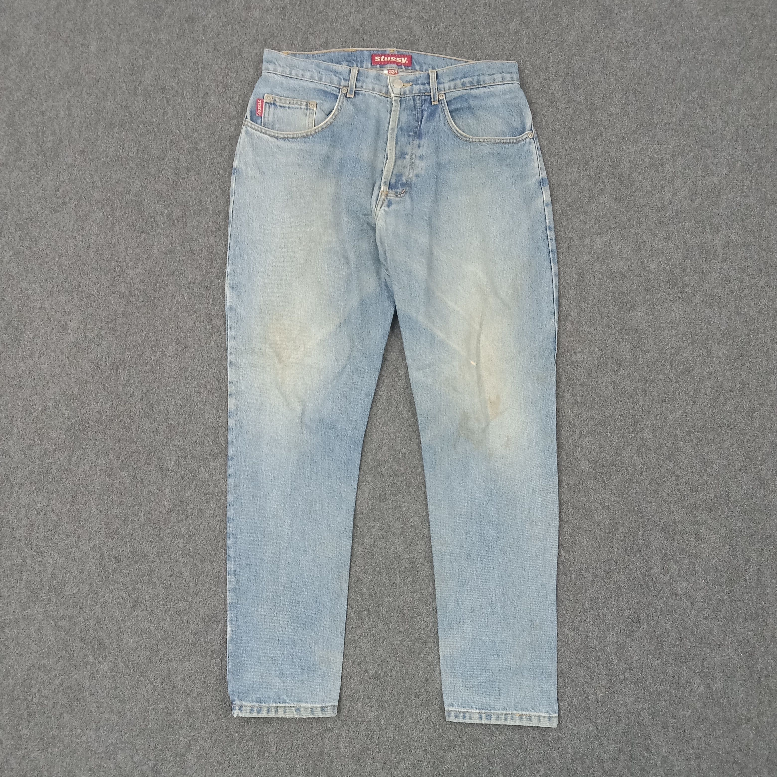 Japanese Brand × Stussy × Vintage Stussy American Streetwear Style Denim Jeans C217N28 Size US 32 / EU 48 - 5 Thumbnail