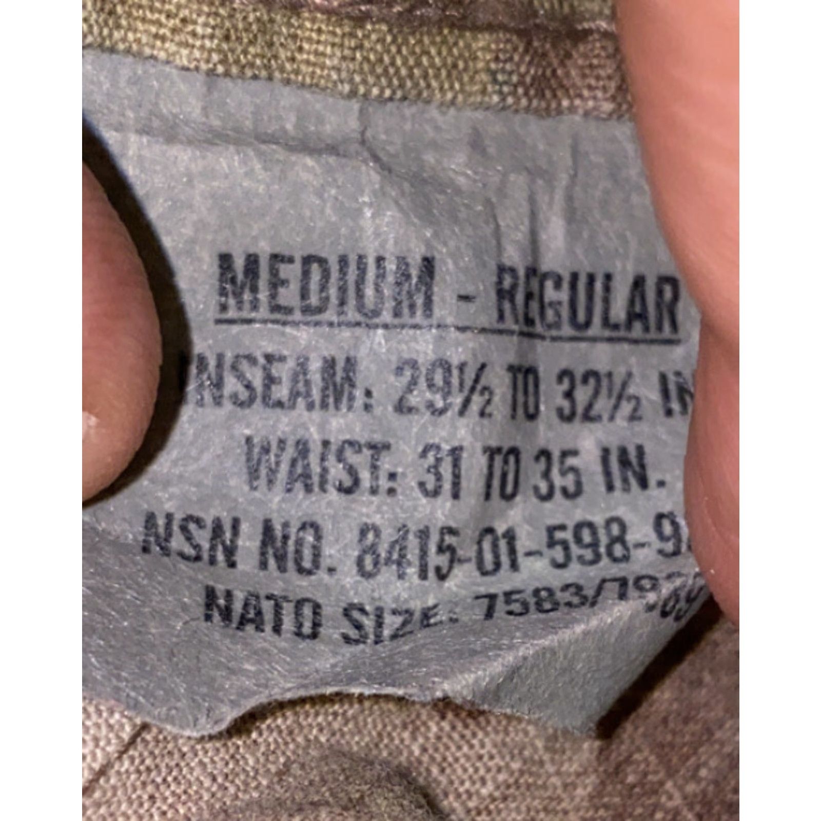 Vintage Mens Camouflage Military Pants Insect Shield 35x31 Brown Green Cotton Regular Regular Mens Size US 35 - 6 Thumbnail