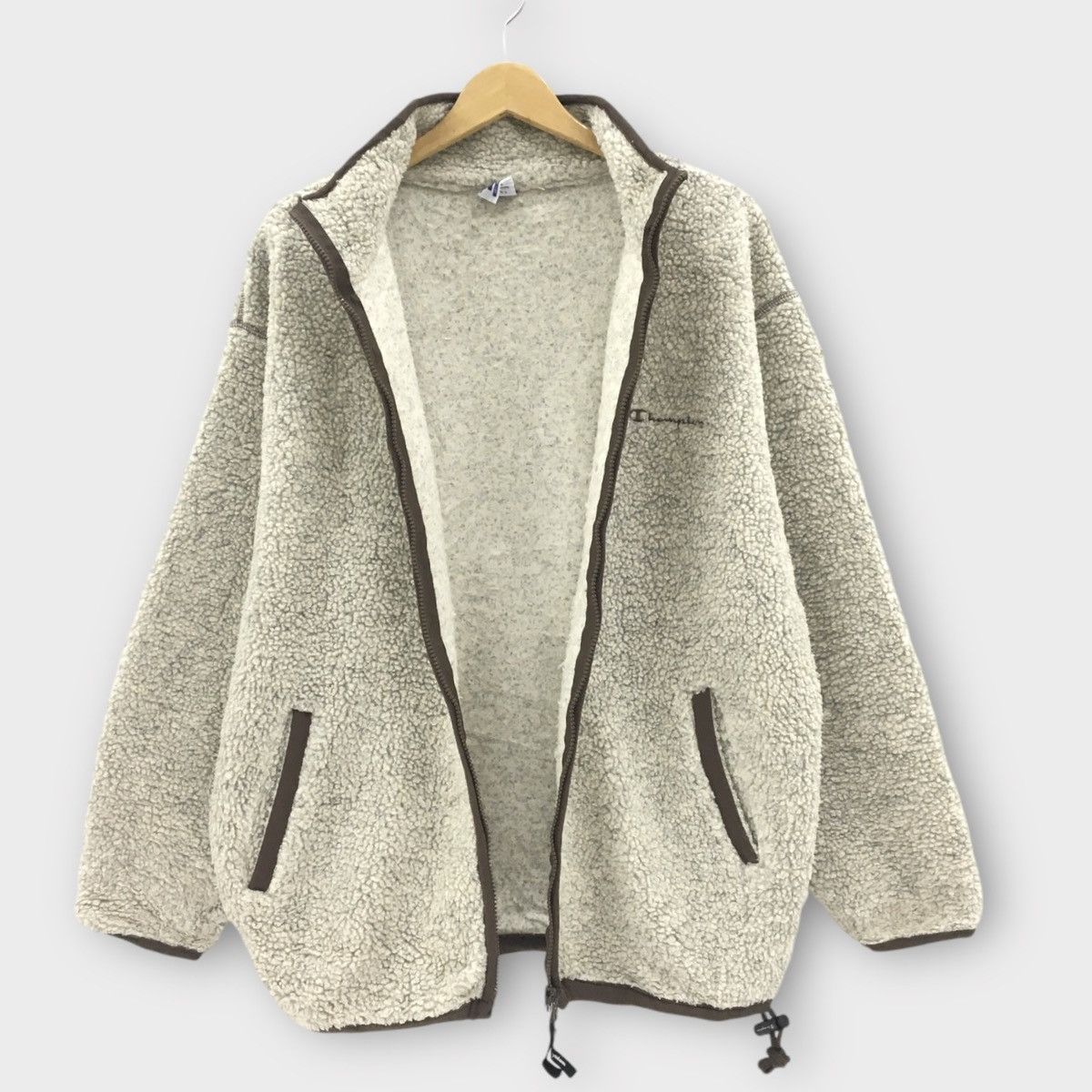 Champion × Vintage Vintage Champion Sherpa Fleece Zipper Jacket Size US L / EU 52-54 / 3 - 5 Thumbnail