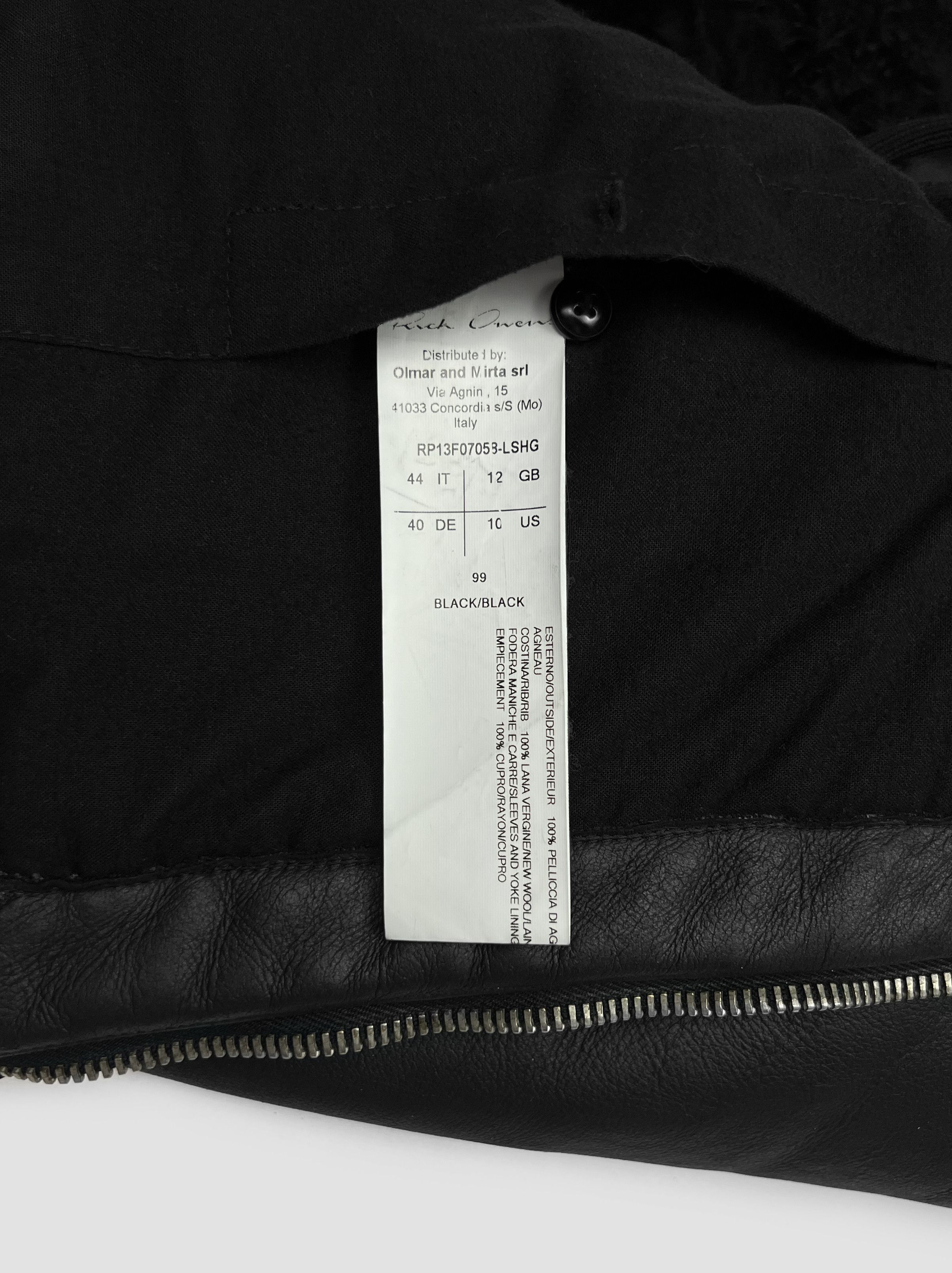 Rick Owens LONG LAMB FUR SHEARLING LEATHER JACKET -- RETAIL $5000 -- Size M / US 6-8 / IT 42-44 - 9 Thumbnail
