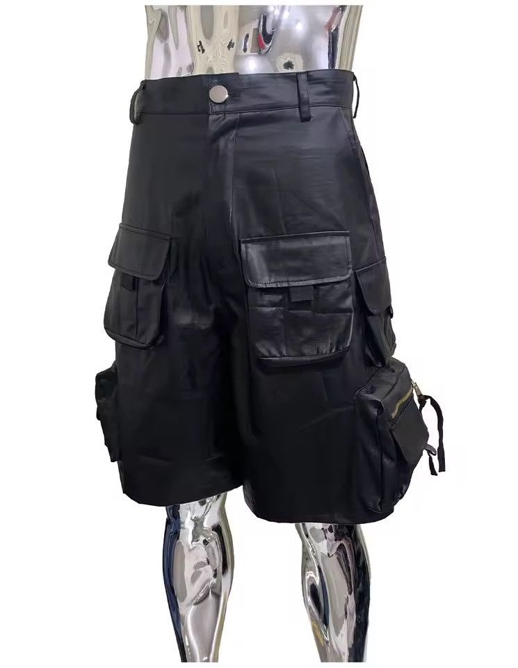 Other Cargo Leather Multi-pockets Shorts Size US 32 / EU 48 - 1 Thumbnail