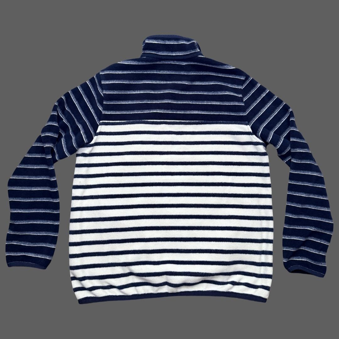 Lands' End Lands' End Heritage Snap Fleece Navy Stripe Womens M Size US M / EU 48-50 / 2 - 8 Thumbnail