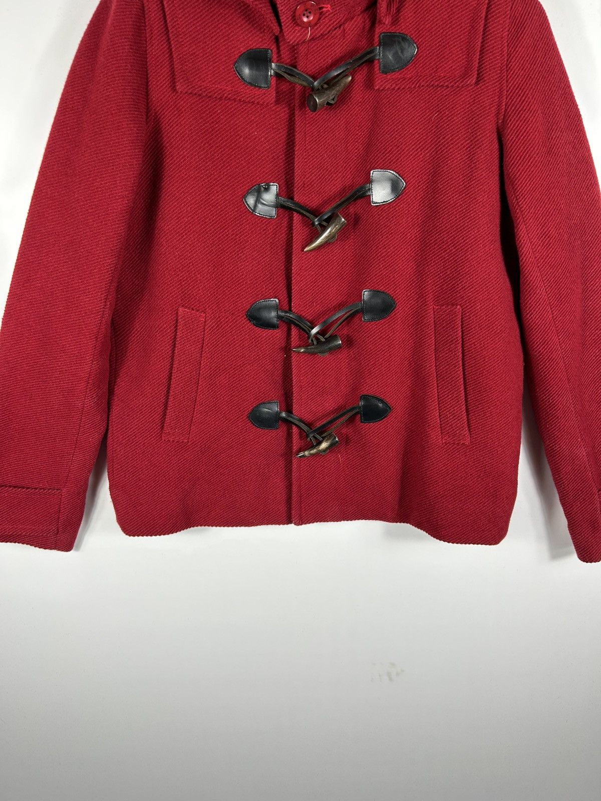 Japanese Brand 🔥X-Girl Hooded Wool Duffle Coat Jacket Size XS / US 0-2 / IT 36-38 - 5 Thumbnail