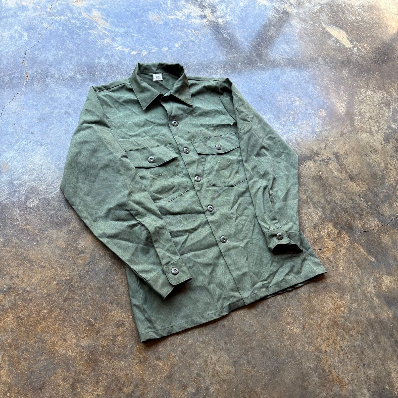 Vintage Vintage 60's OG-507 US Military Vietnam Shirt Size US L / EU 52-54 / 3 - 2 Thumbnail