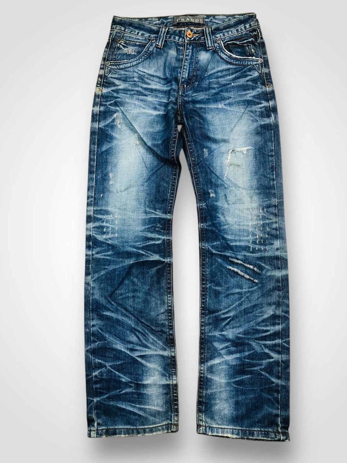 PRANDI Distressed Jeans PDL Denim - Whiskering Wash (38)