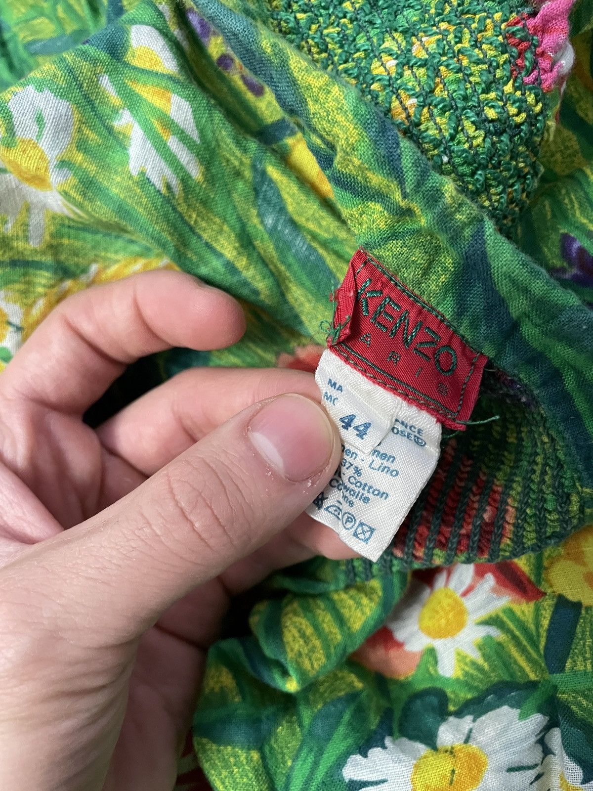 Kenzo × Vintage Rare Kenzo floral vintage 90s pants Y2K flowers nature light Size 30" / US 8 / IT 44 - 7 Thumbnail