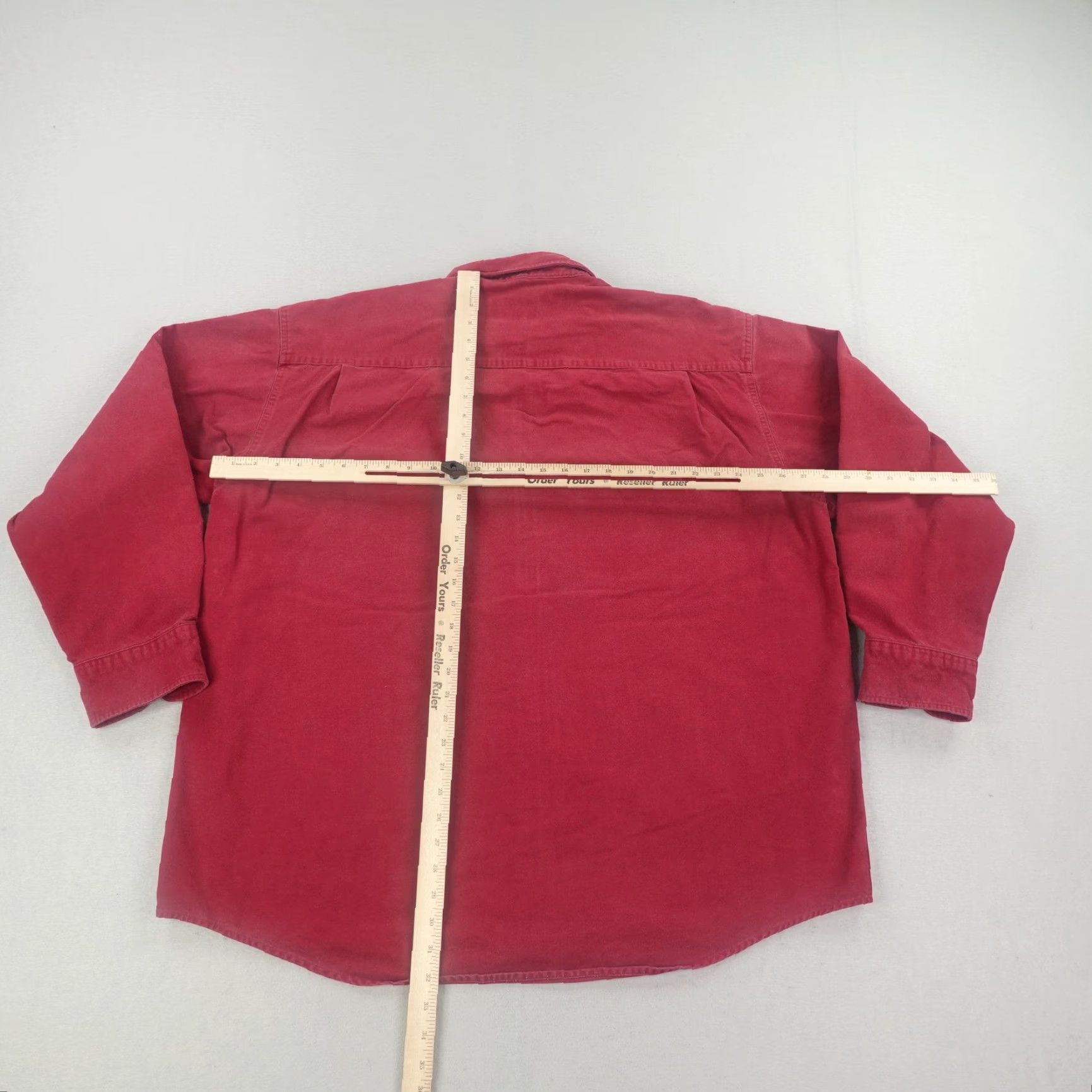 Vintage Cabela's Shirt Mens 2XL Tall Red Heavyweight Chamois Button-Up Long Sleeve Work Shirt Mens 2XL Tall Red Heavyweight Chamois Button-Up Long Sleeve Work Size US XXL / EU 58 / 5 - 5 Thumbnail
