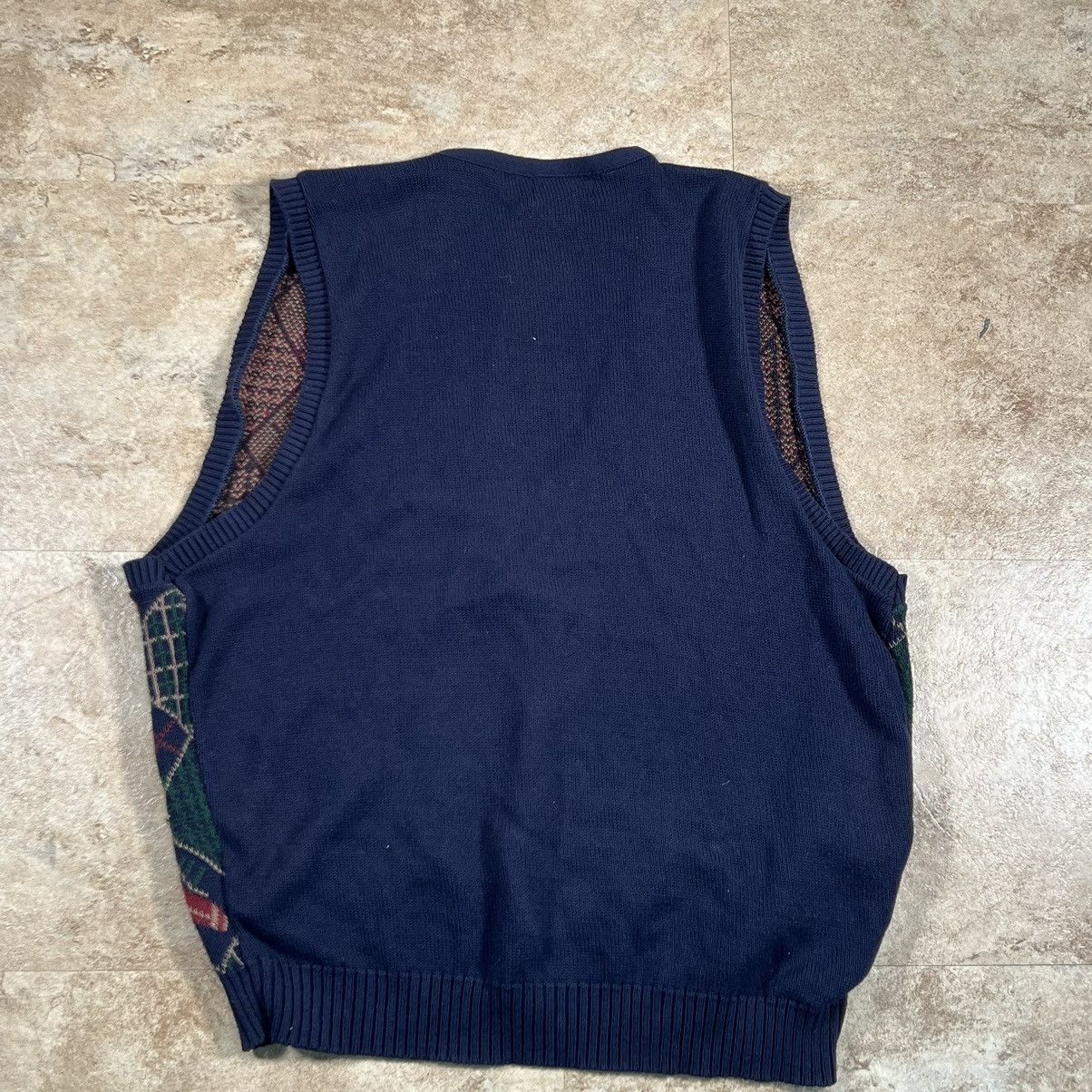 Jos. A. Bank × Vintage JoS A Bank Blue Argyle sweater vest Knit With Golf Pattern Size US L / EU 52-54 / 3 - 2 Thumbnail
