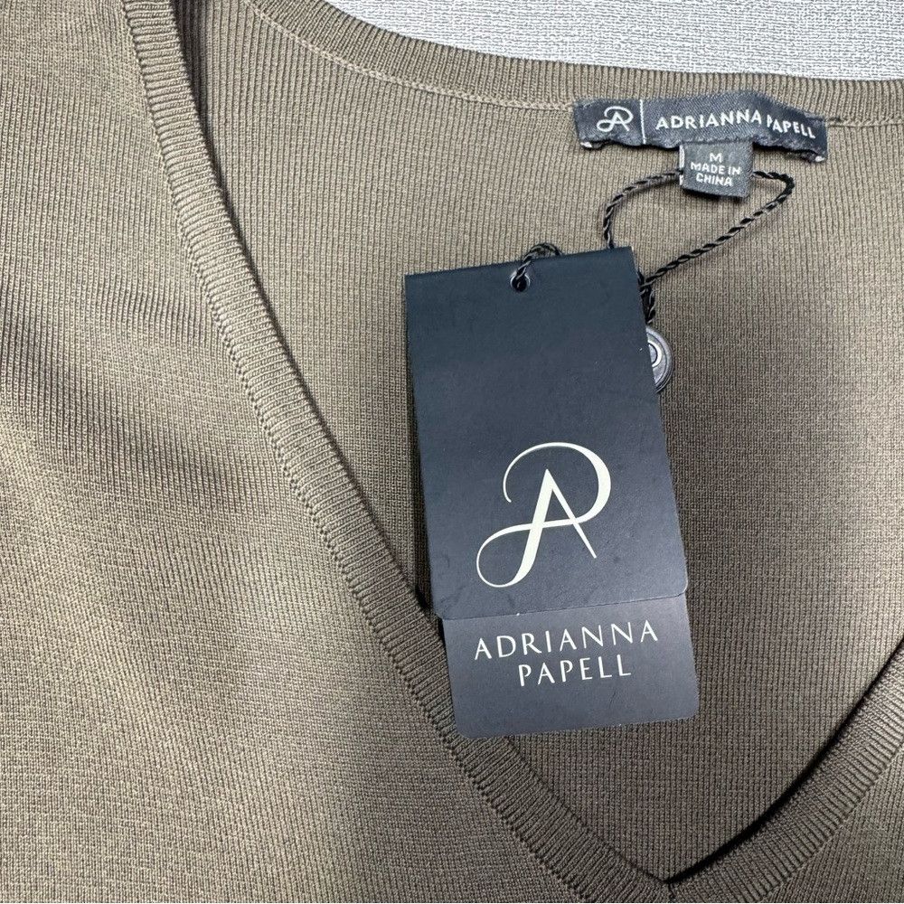 Adrianna Papell NWT New $89 Adrianna Papell Knit Fatigue V-Neck Cap Sleeve Size M / US 6-8 / IT 42-44 - 6 Thumbnail