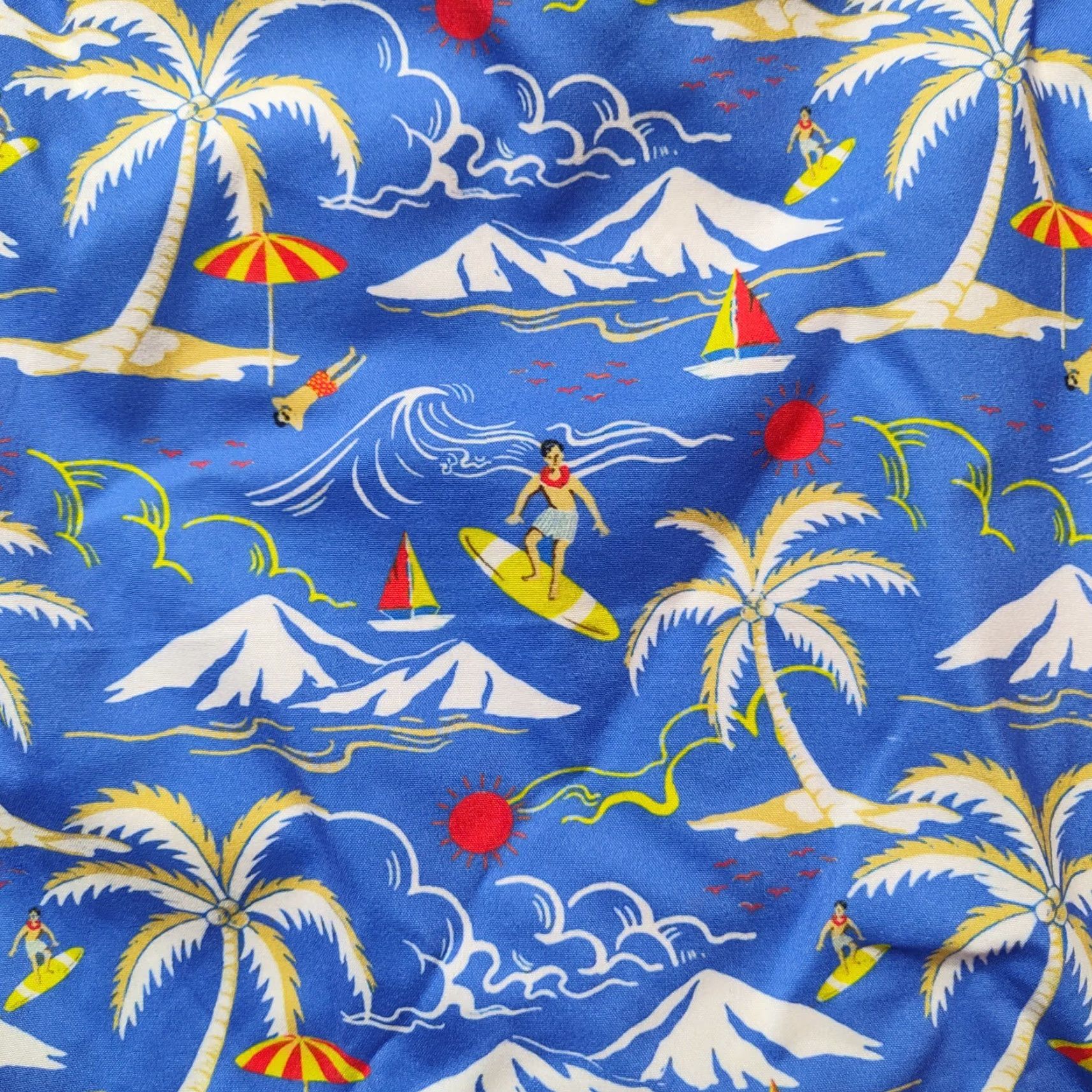 Tailorbyrd TAILORBYRD Men Swim Shorts 7" Blue Hawaiian Surfer Lined M Medium Bottom Beach Surfwear NEW Size US 31 - 2 Thumbnail