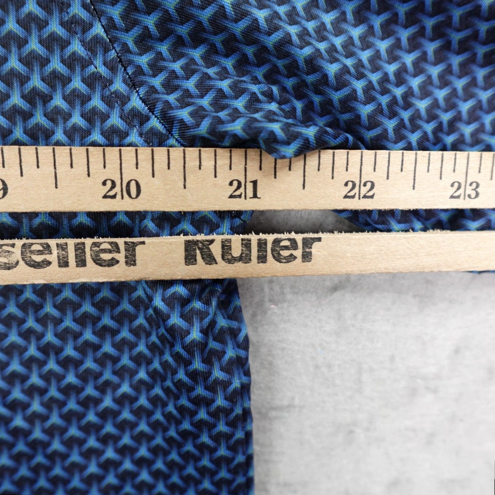 Vintage Deolax Polo Shirt Mens M Blue Geometric Print Performance Golf Stretch Flex Shirt Size US M / EU 48-50 / 2 - 6 Thumbnail