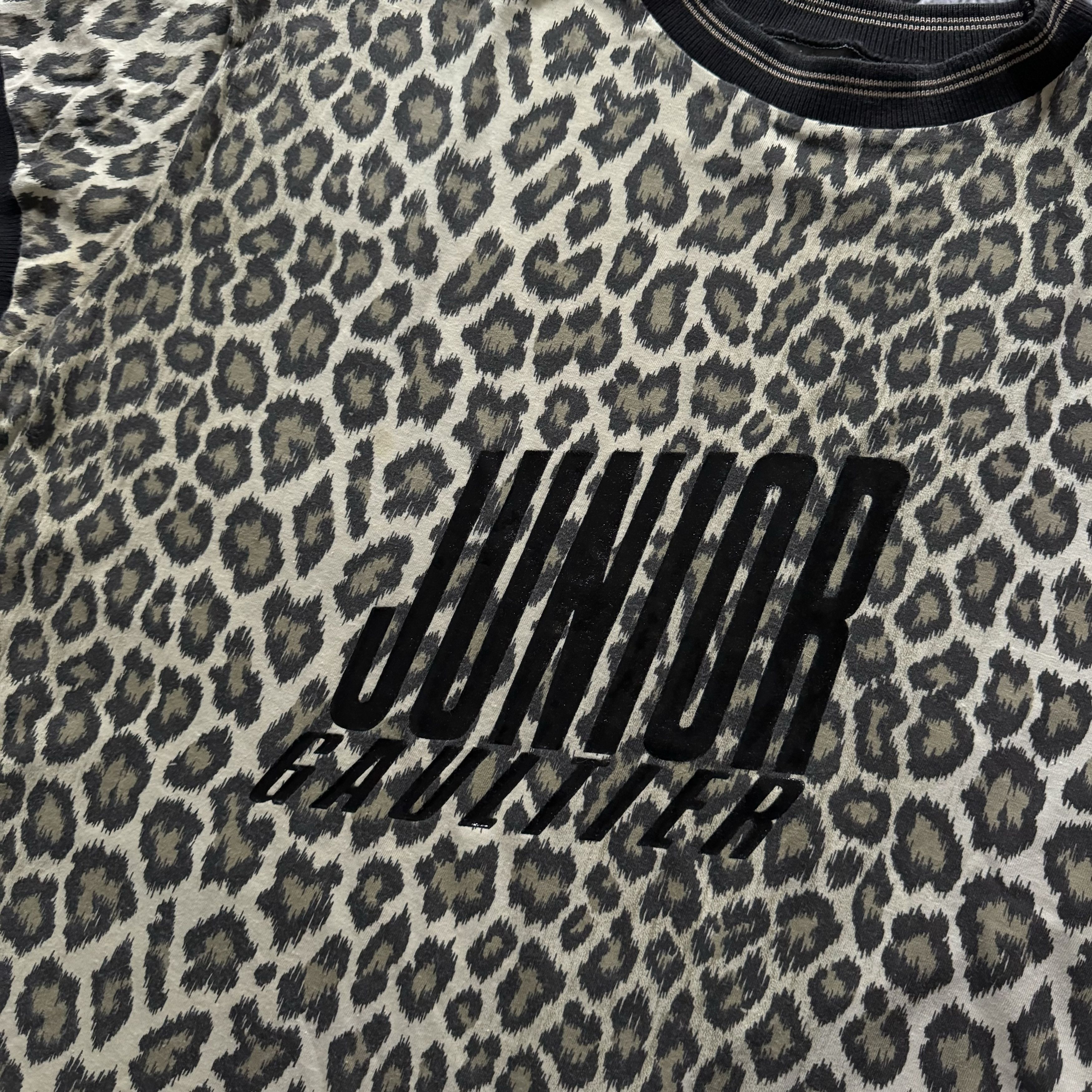 Vintage JEAN PAUL GAULTIER JUNIOR LEOPARD VINTAGE T SHIRT Size XL / US 12-14 / IT 48-50 - 2 Thumbnail