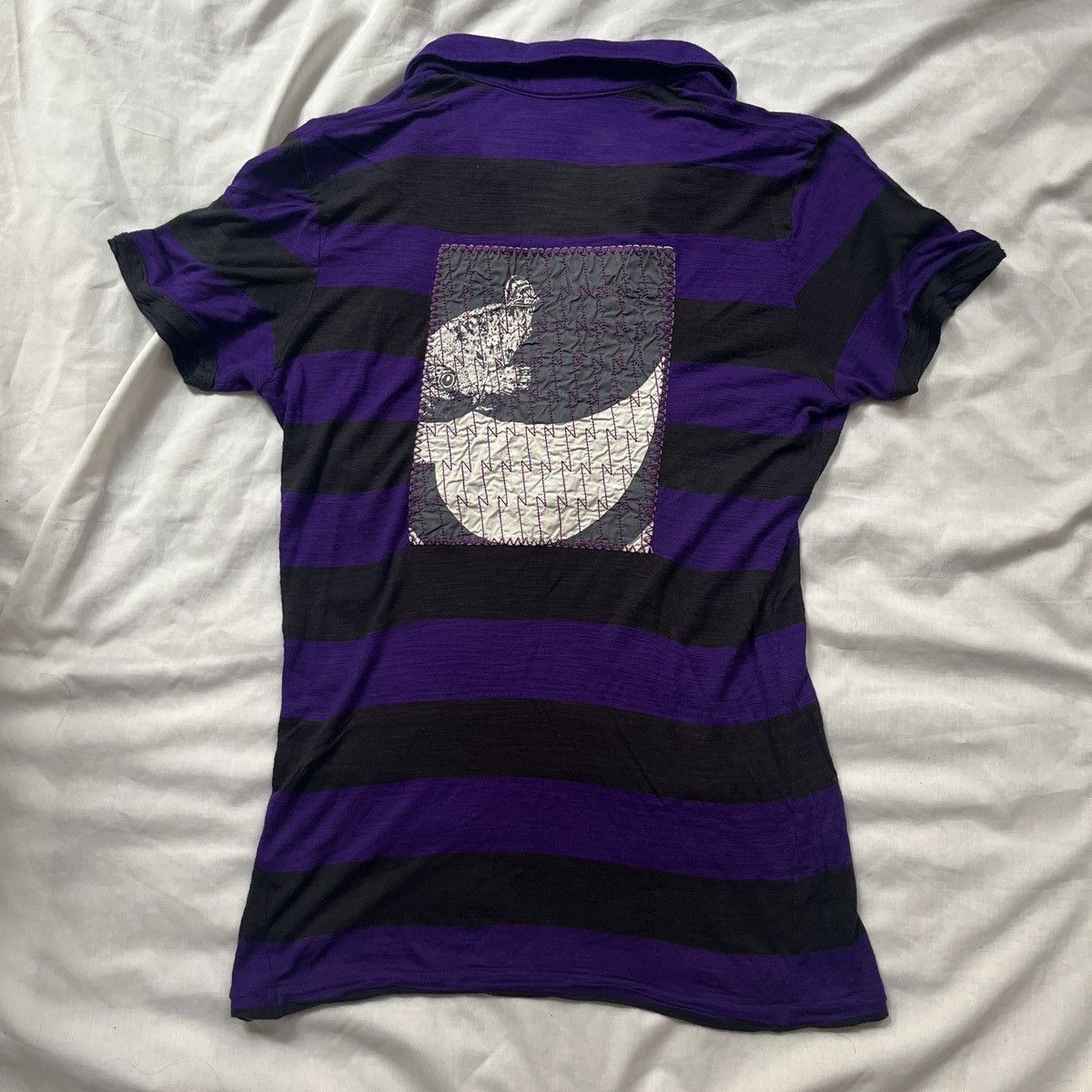 Diesel Diesel Purple & Black Striped Polo Shirt Size US M / EU 48-50 / 2 - 2 Thumbnail