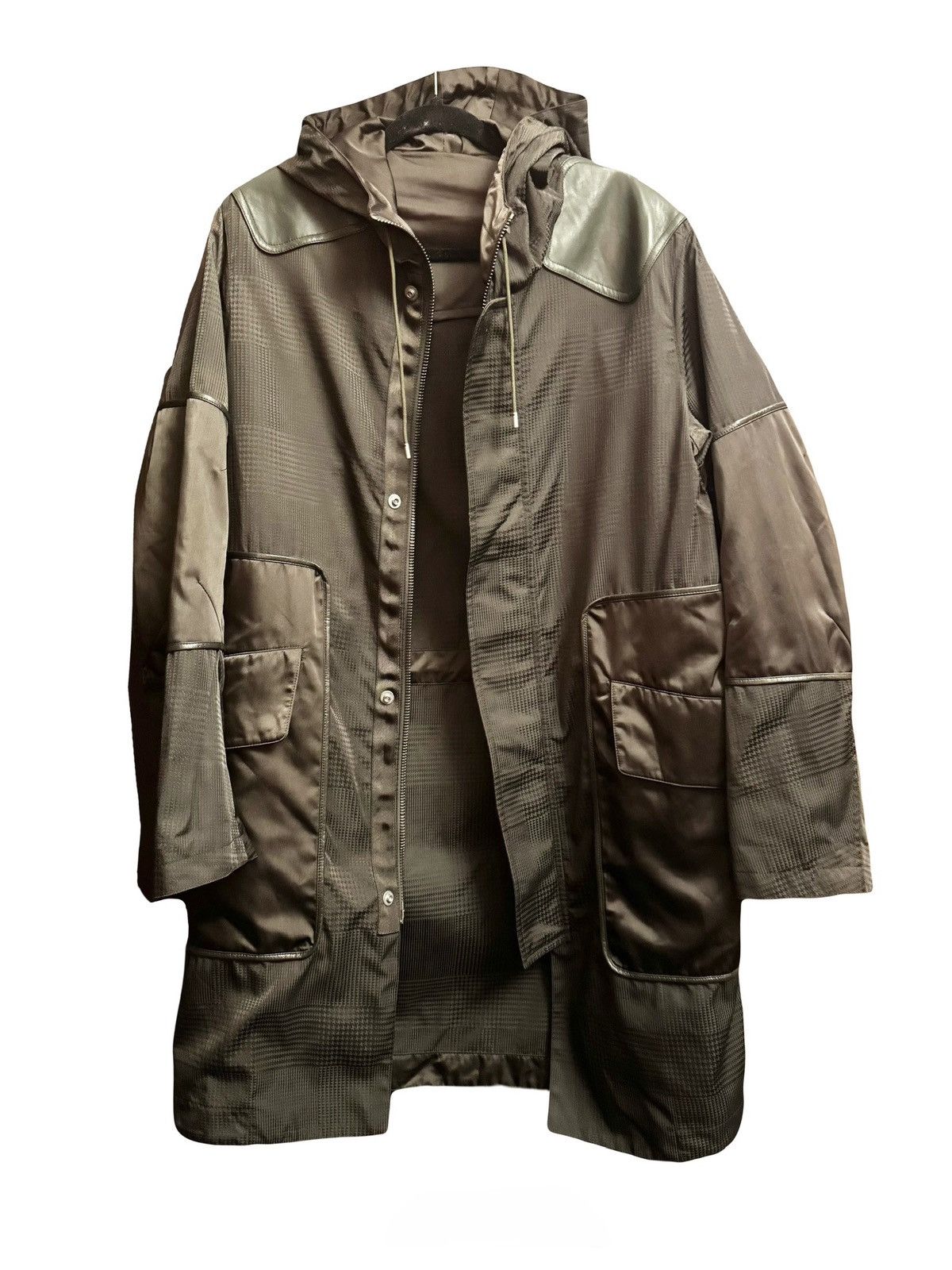 Cerruti 1881 cerruti 1881 runway jacquard & leather parka coat 48 Size US M / EU 48-50 / 2 - 4 Thumbnail