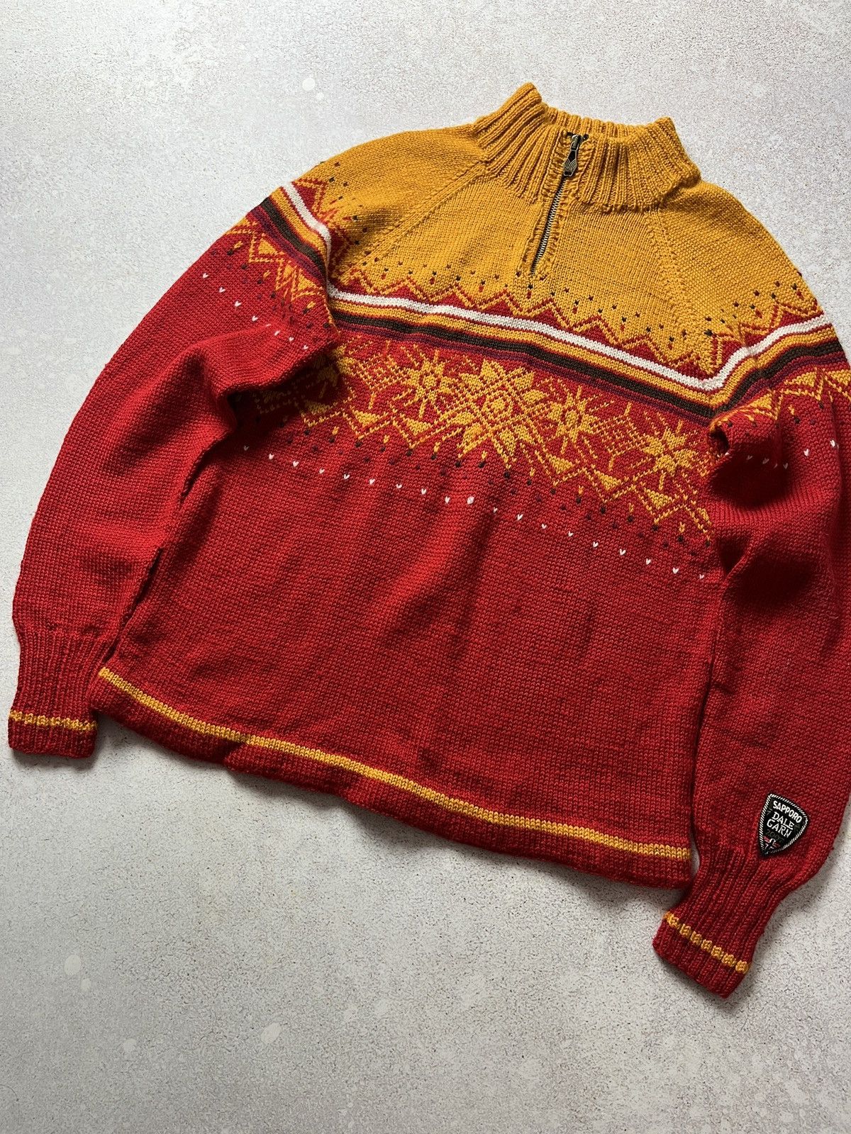 Dale Of Norway DDP DALE OF NORWAY GARN 2007 Snowflakes1/4 Zip Ski Sweater Size M / US 6-8 / IT 42-44 - 3 Thumbnail