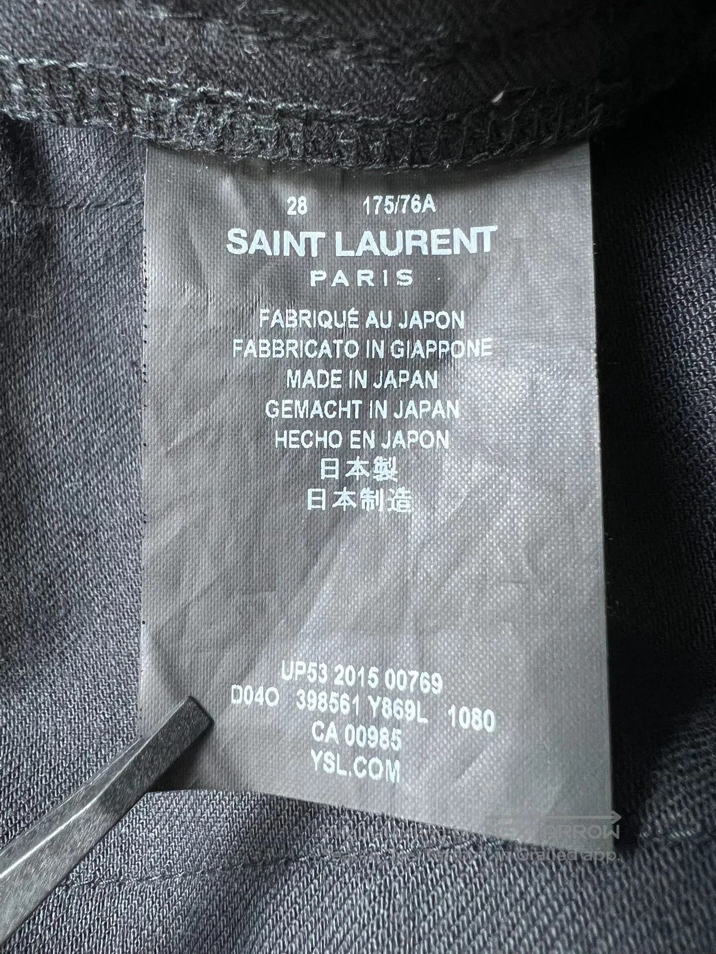 Hedi Slimane Saint Laurent Black Distressed Denim Pants. Size US 28 / EU 44 - 6 Thumbnail