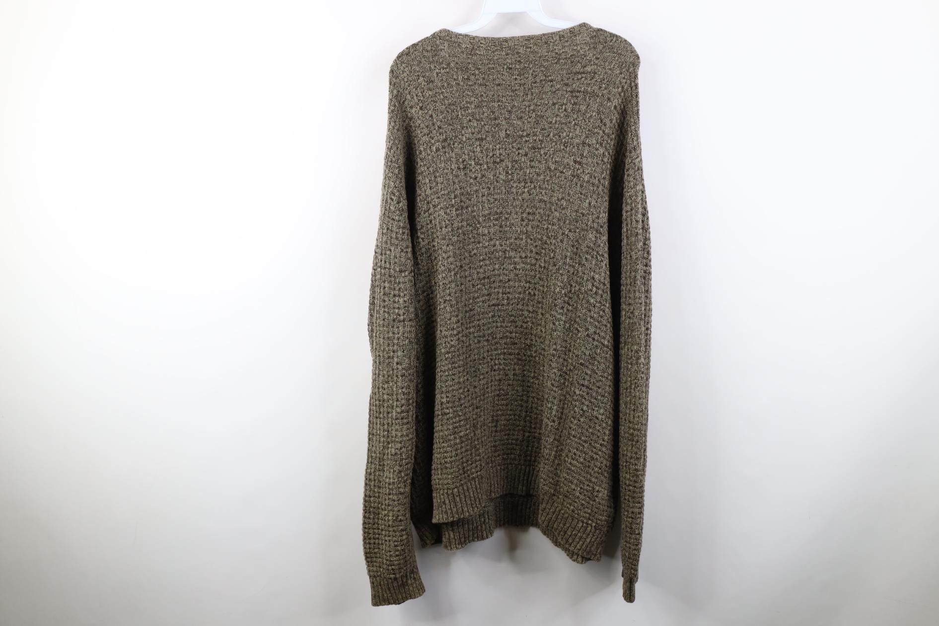 Vintage Vintage 90s Streetwear Thermal Ribbed Knit Crewneck Sweater Size US XXL / EU 58 / 5 - 7 Thumbnail